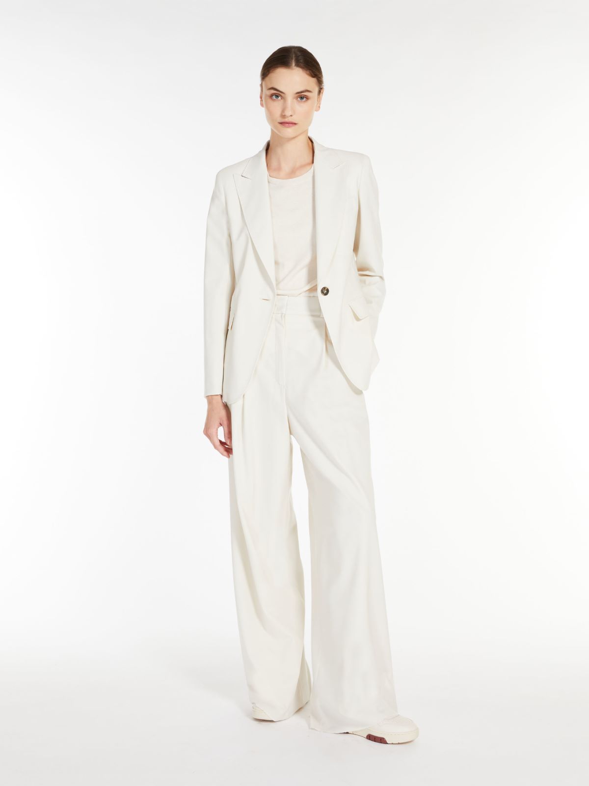 Wool trousers - IVORY - Max Mara