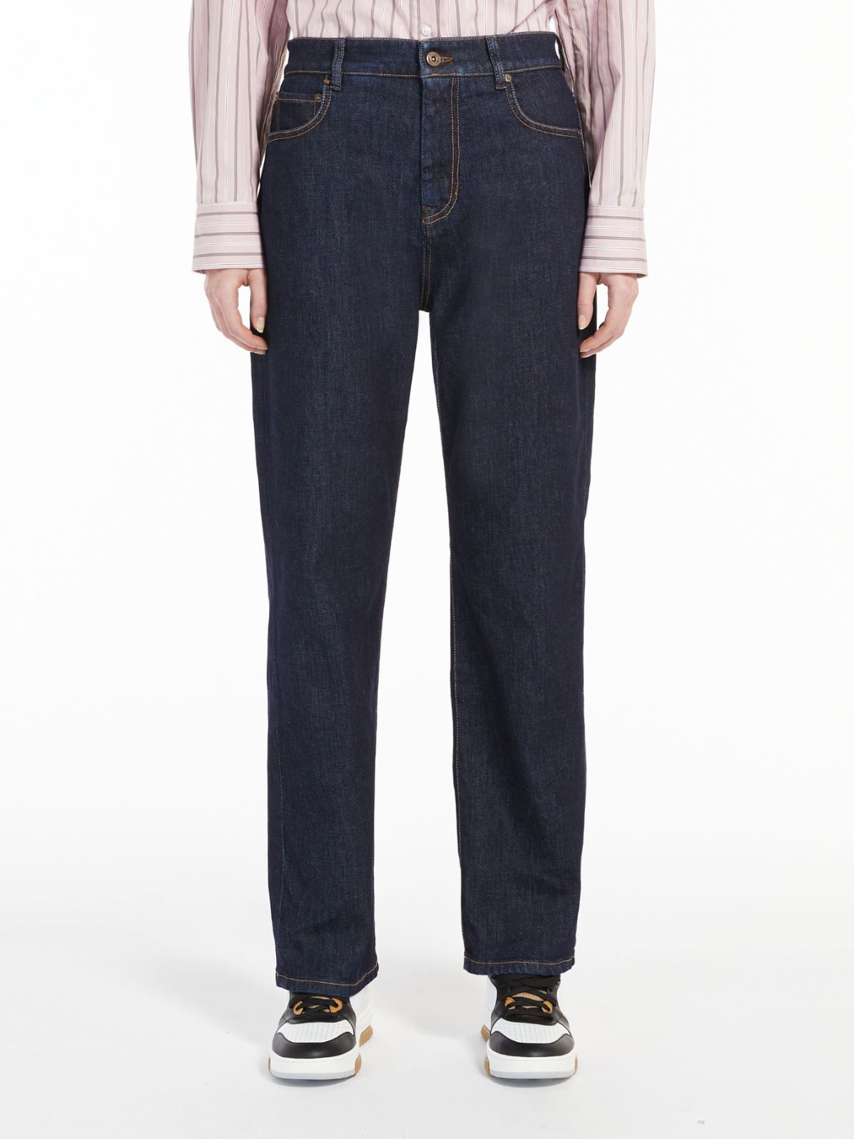 Cotton denim trousers - NAVY - Max Mara - 2