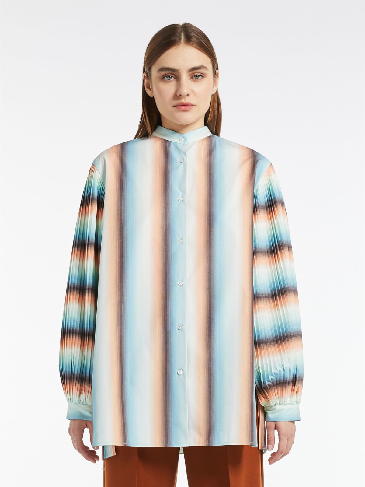 Cotton poplin tunic - PASTEL GREEN - Max Mara - 2