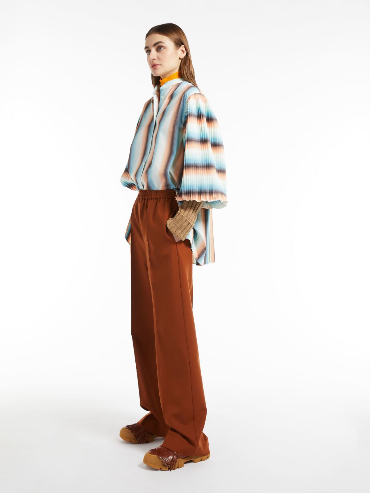 Cotton poplin tunic - PASTEL GREEN - Max Mara