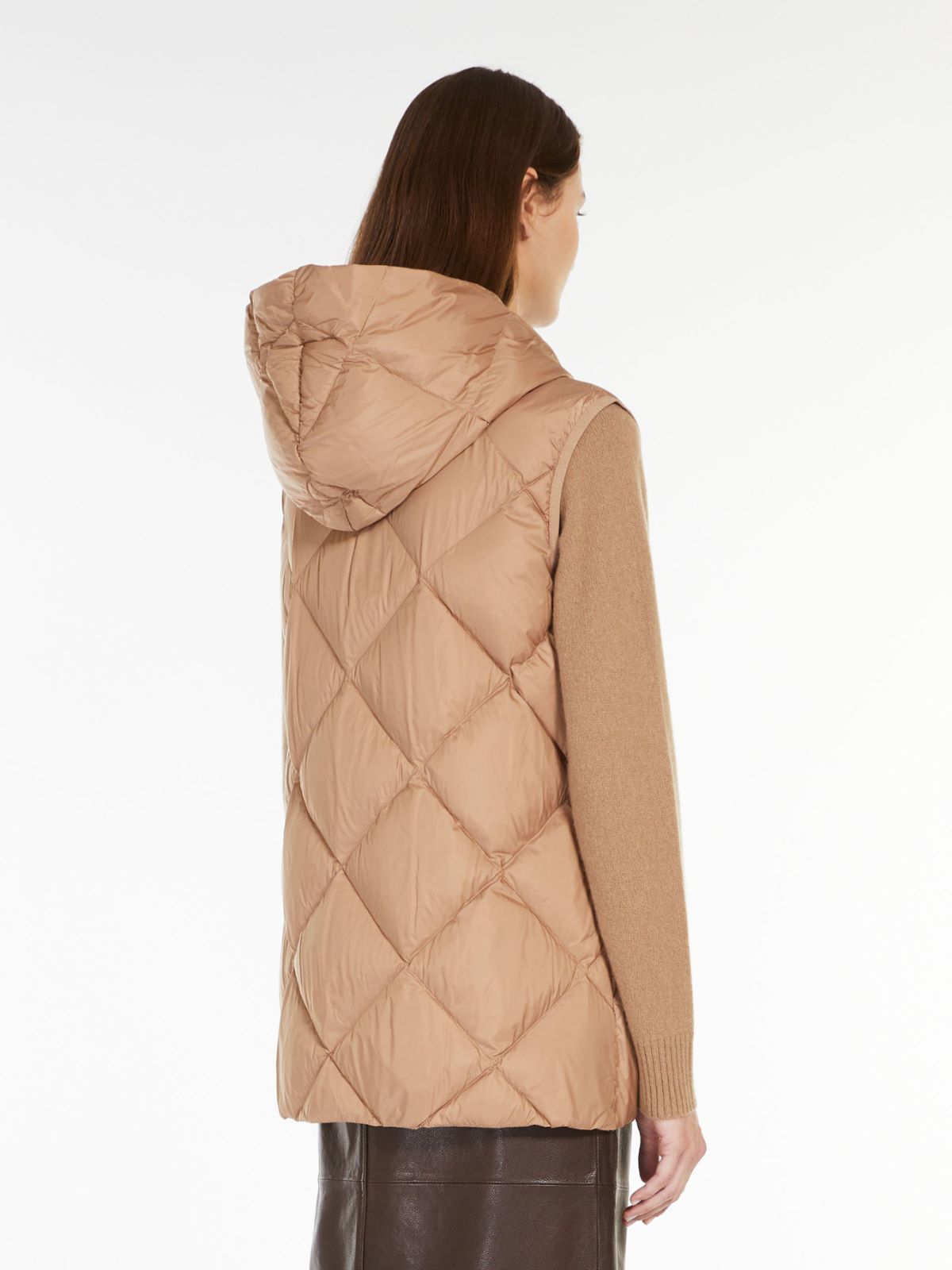 Water-repellent fabric gilet - HAZELNUT BROWN - Max Mara - 3