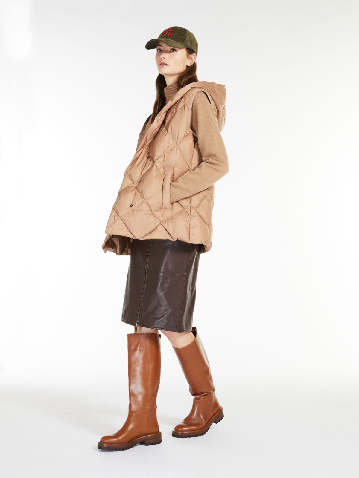 Water-repellent fabric gilet - HAZELNUT BROWN - Max Mara
