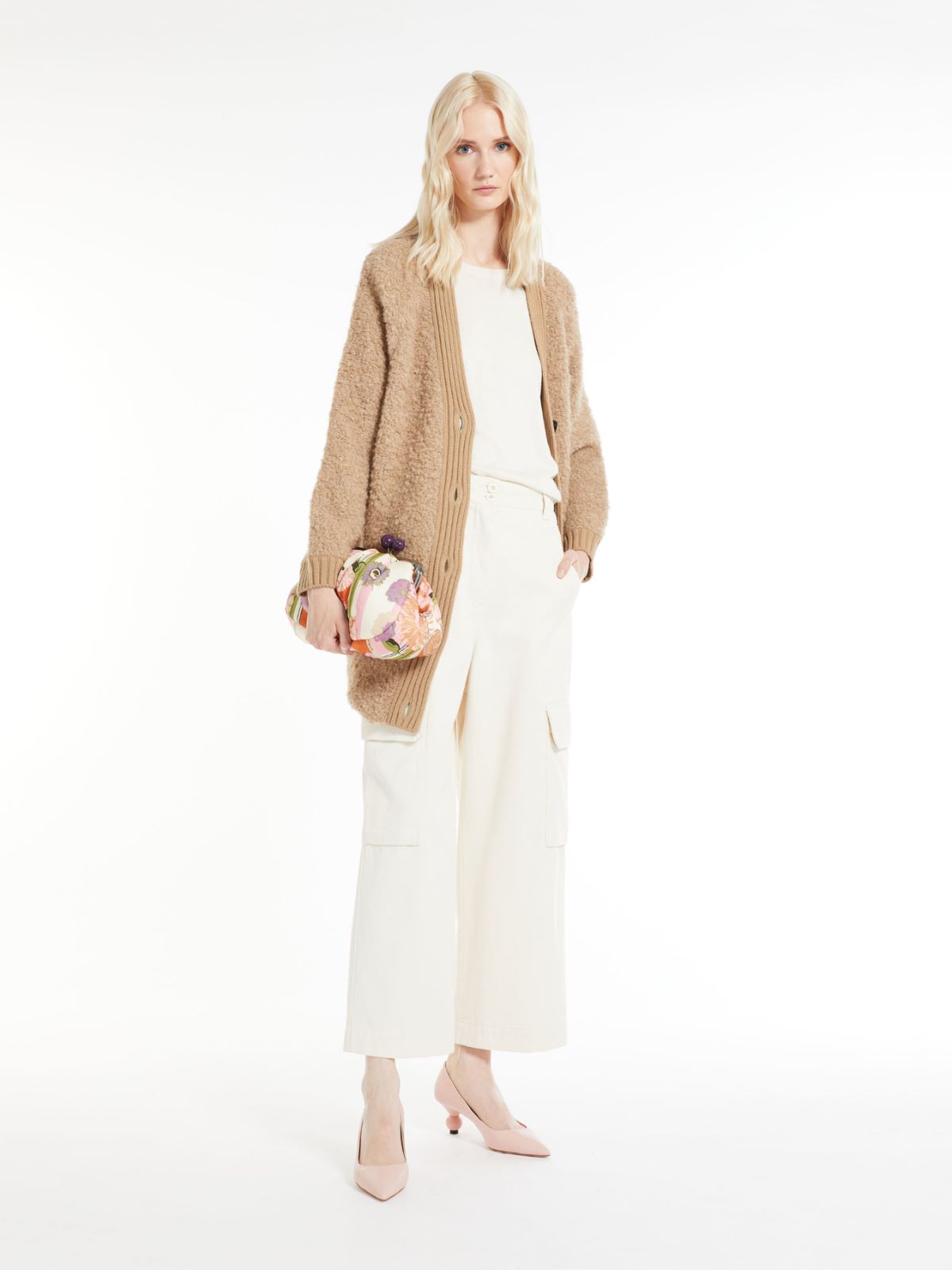 Alpaca bouclé cardigan - CAMEL - Max Mara