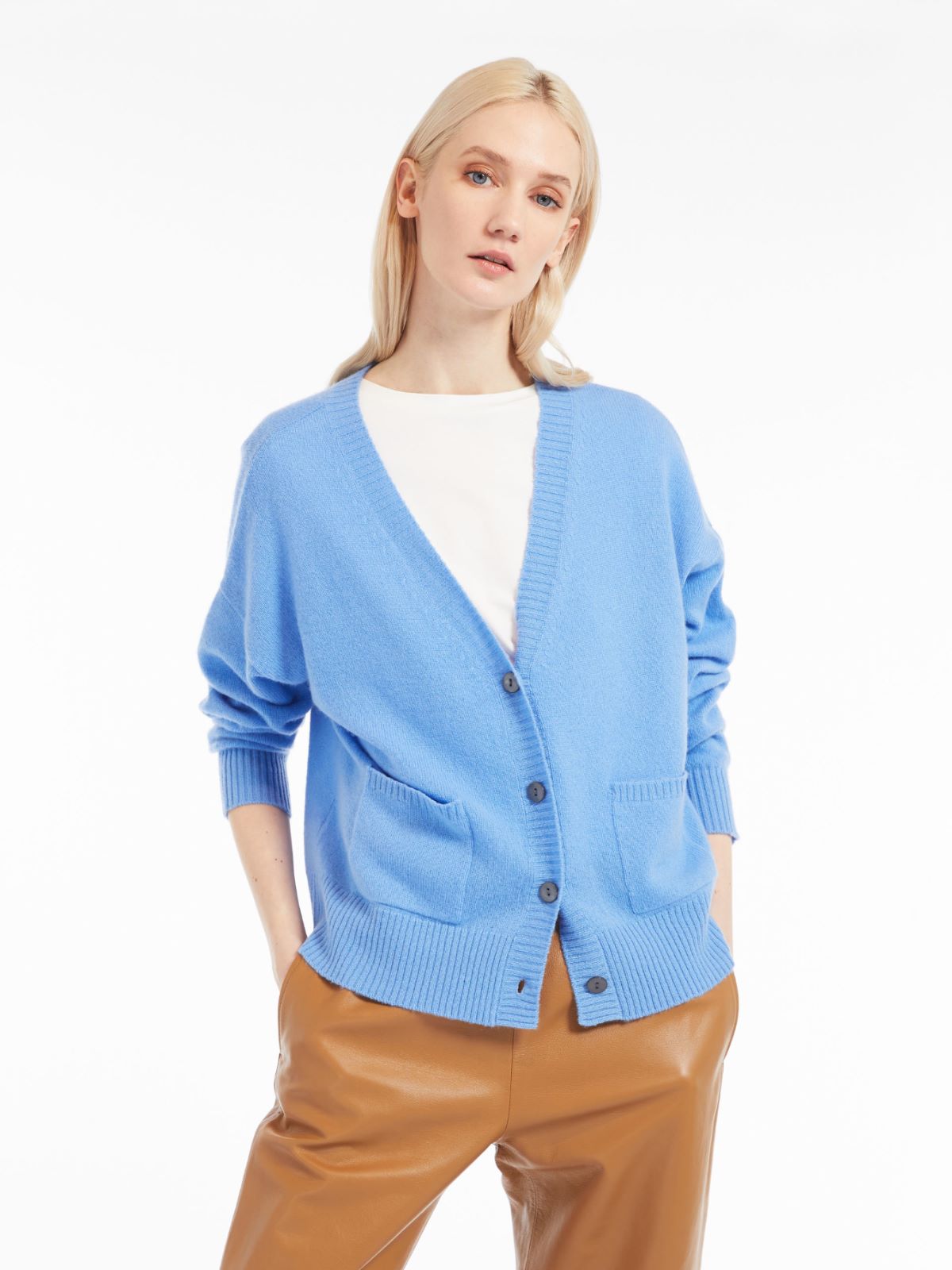 Cashmere cardigan - LIGHT BLUE - Max Mara - 4