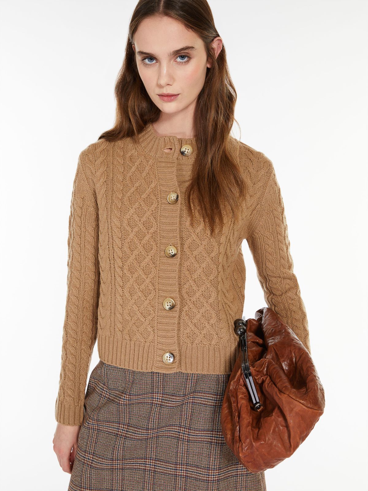 Carded wool cardigan - CAMEL - Max Mara - 4