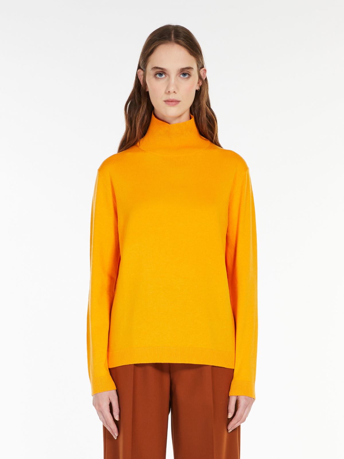 Silk and wool sweater - TANGERINE - Max Mara - 2