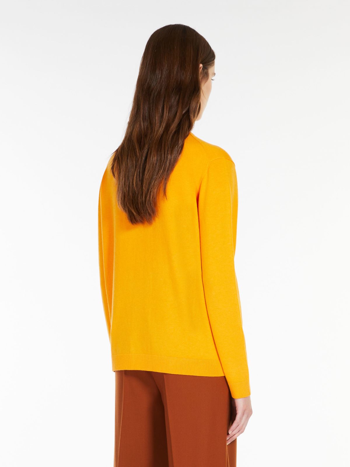 Silk and wool sweater - TANGERINE - Max Mara - 3