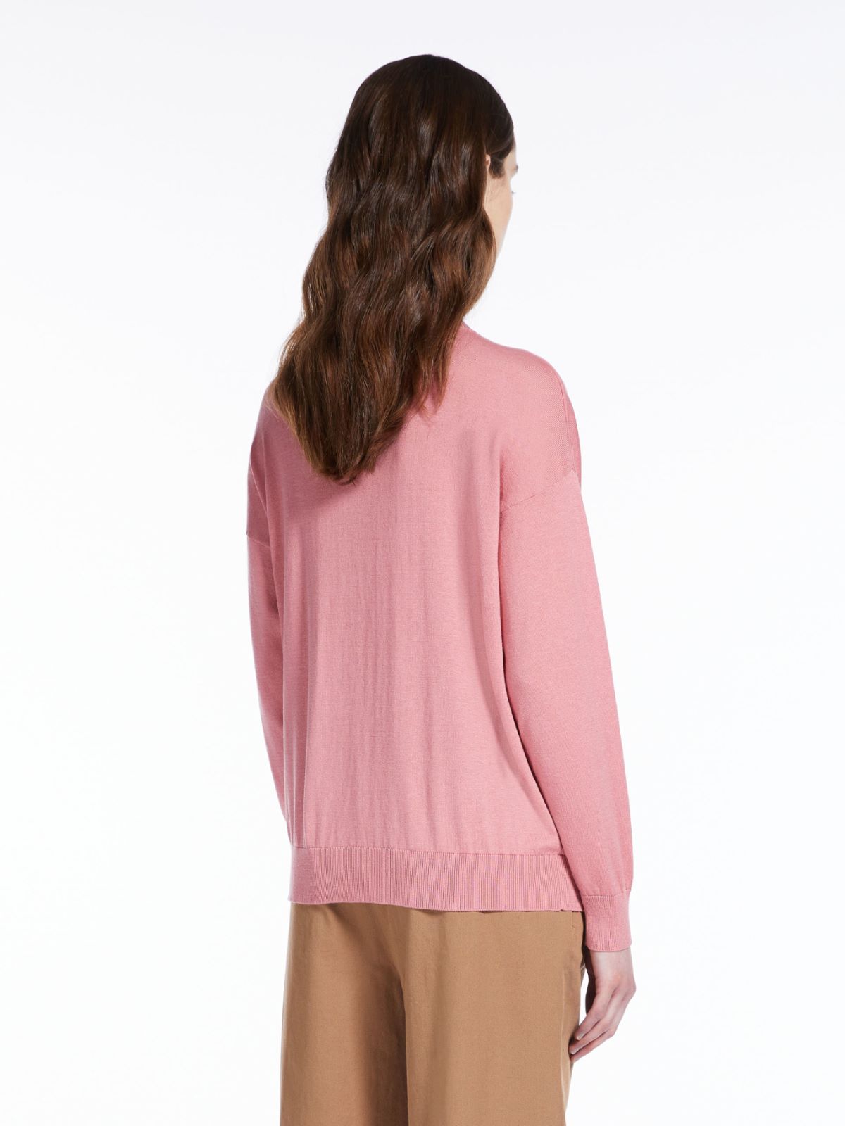 Cotton and silk yarn sweater - ANTIQUE ROSE - Max Mara - 3