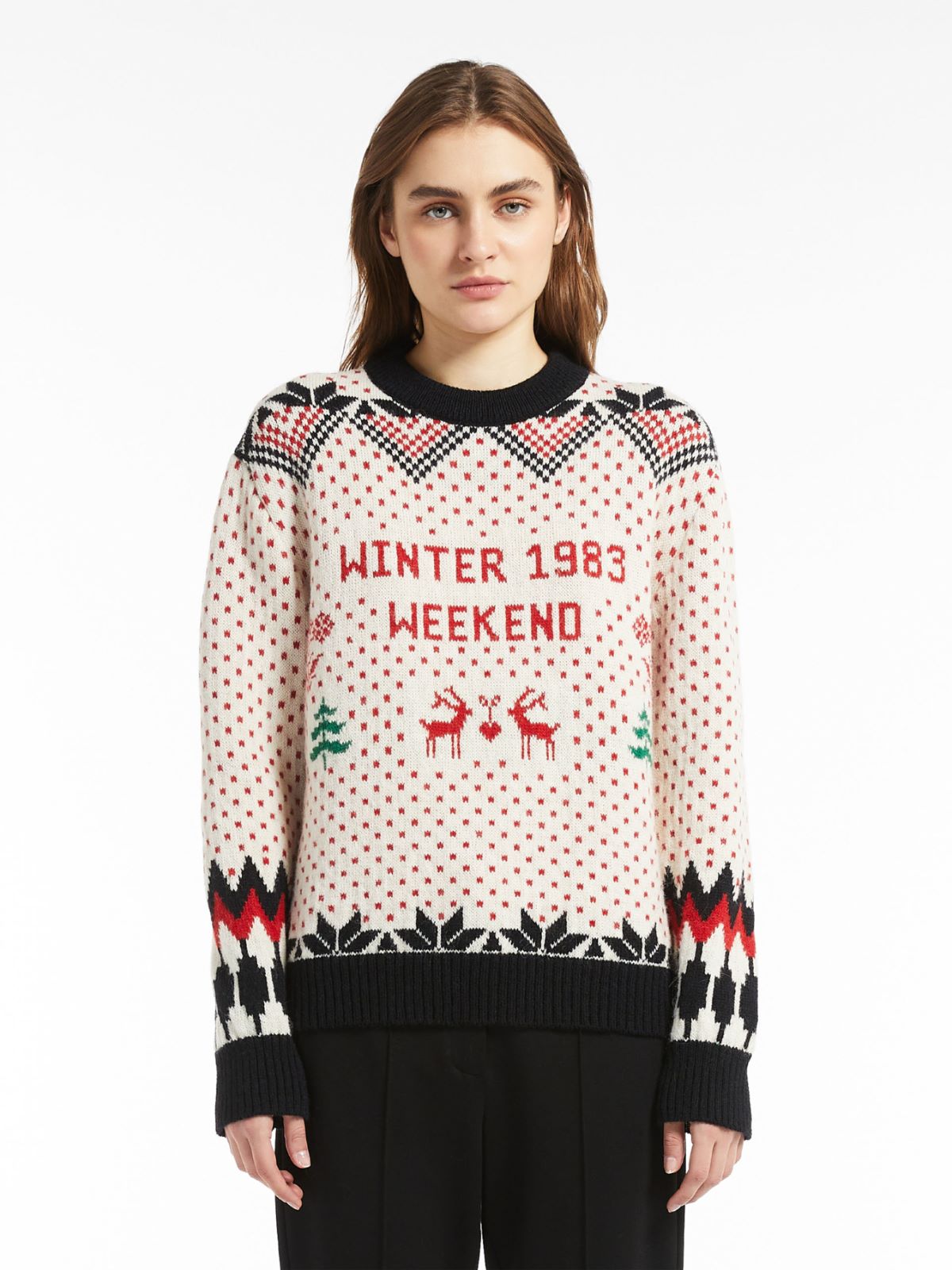 Alpaca and wool sweater - RED - Max Mara - 2