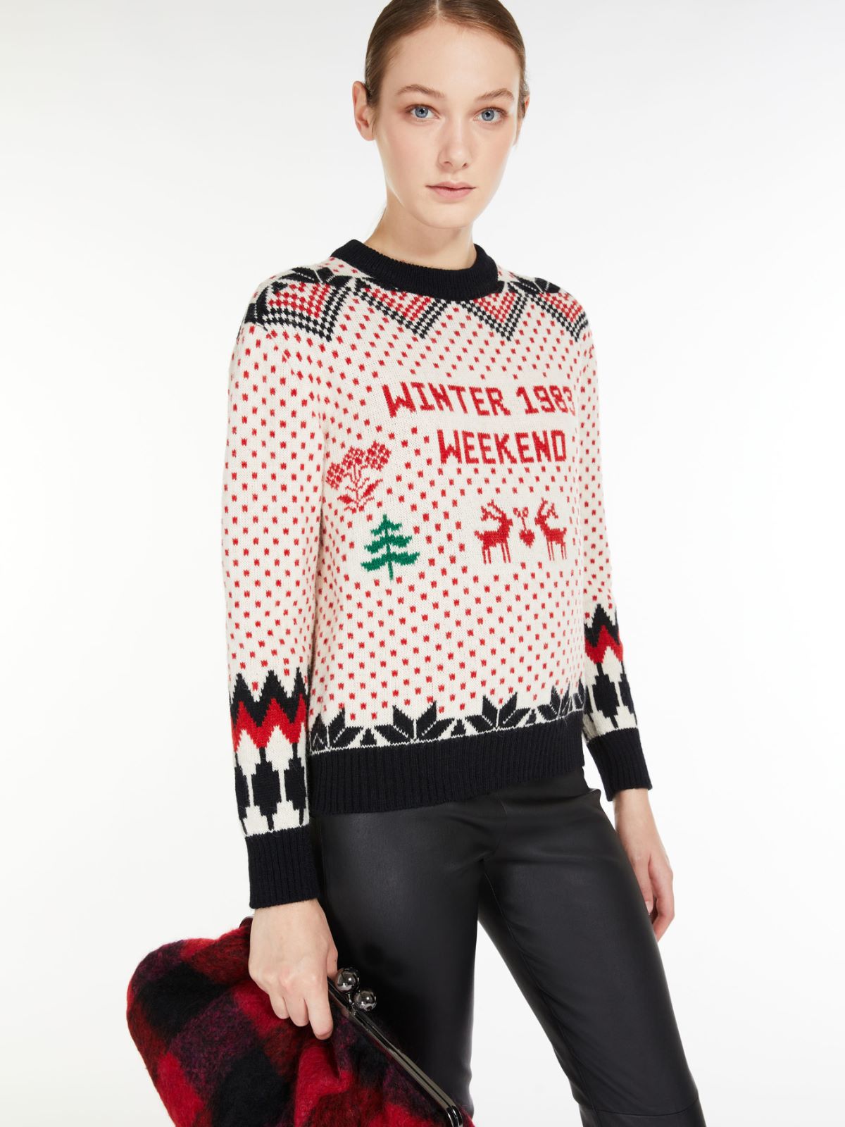 Alpaca and wool sweater - RED - Max Mara - 4