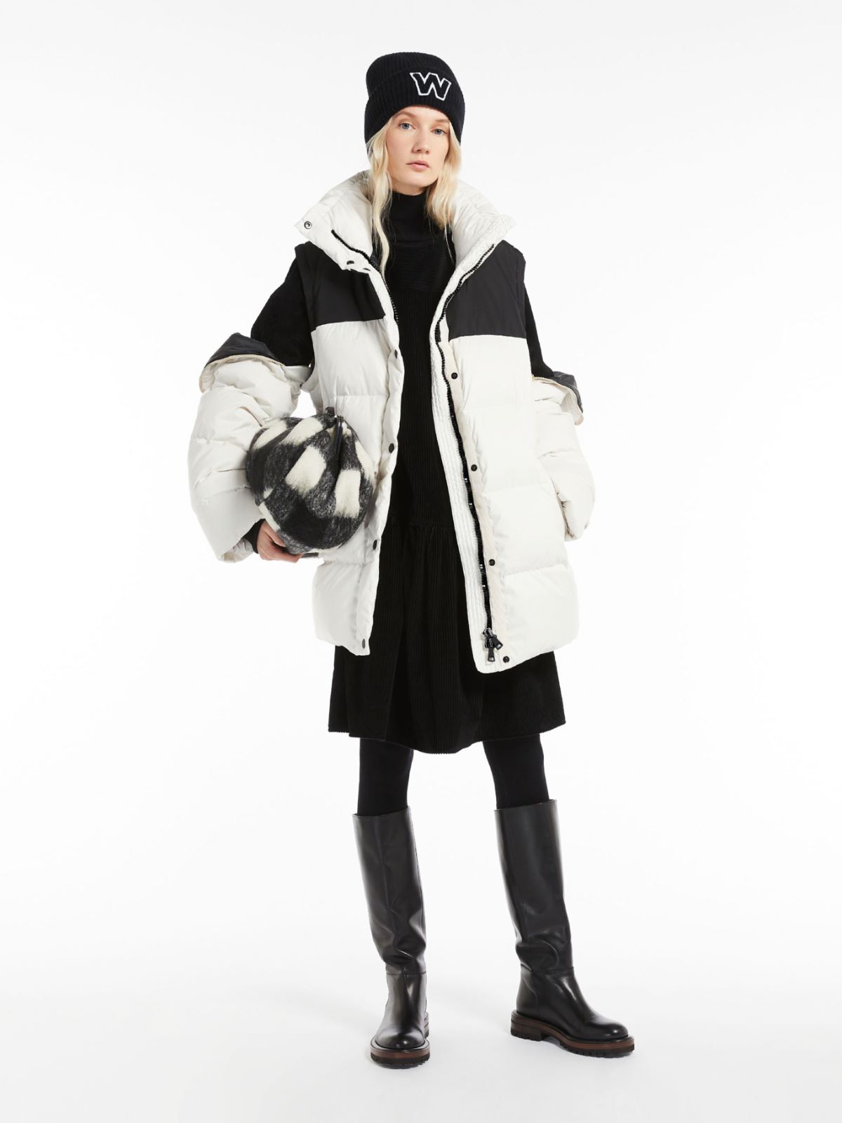 Water-repellent fabric down jacket - MILK - Max Mara
