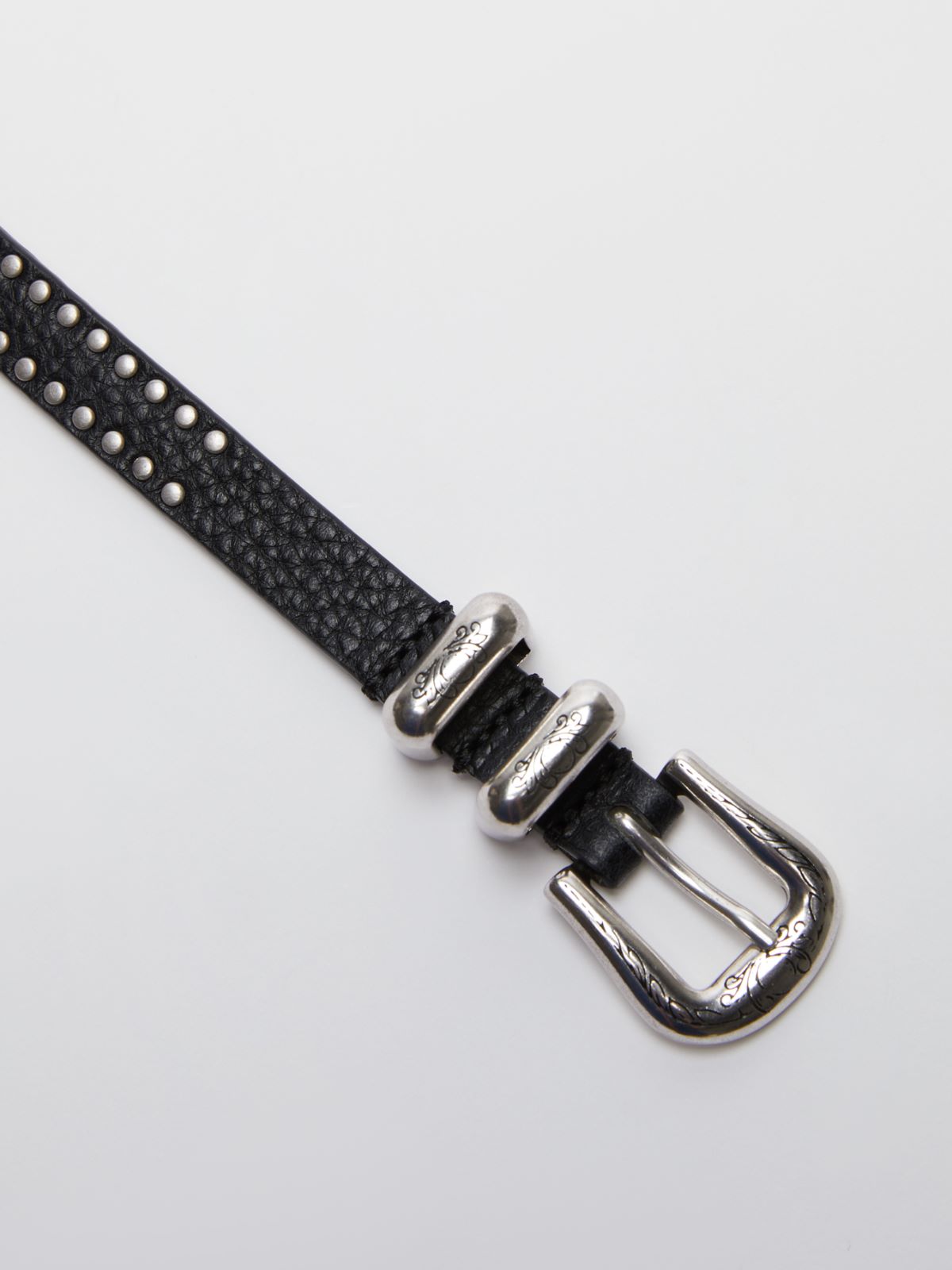 Buckle and tip-adorned belt - BLACK - Max Mara - 3