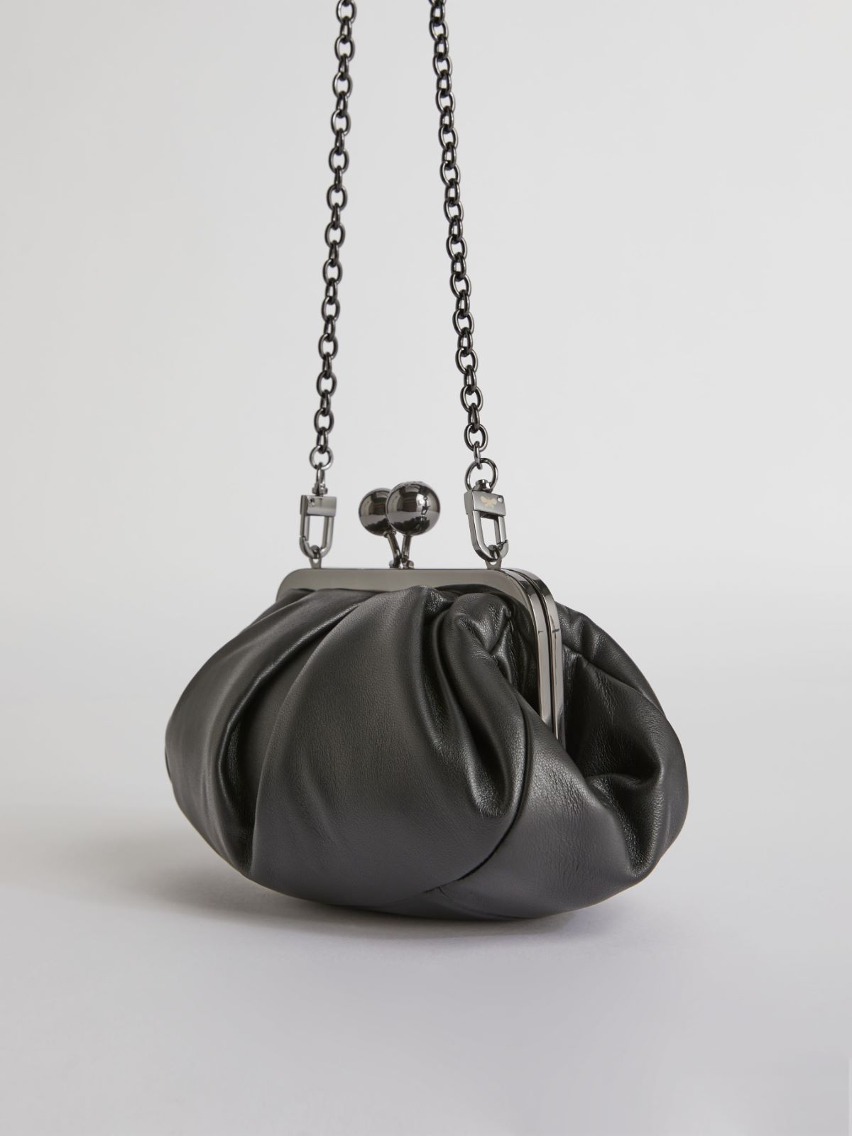 Small leather Pasticcino Bag - BLACK - Max Mara - 4