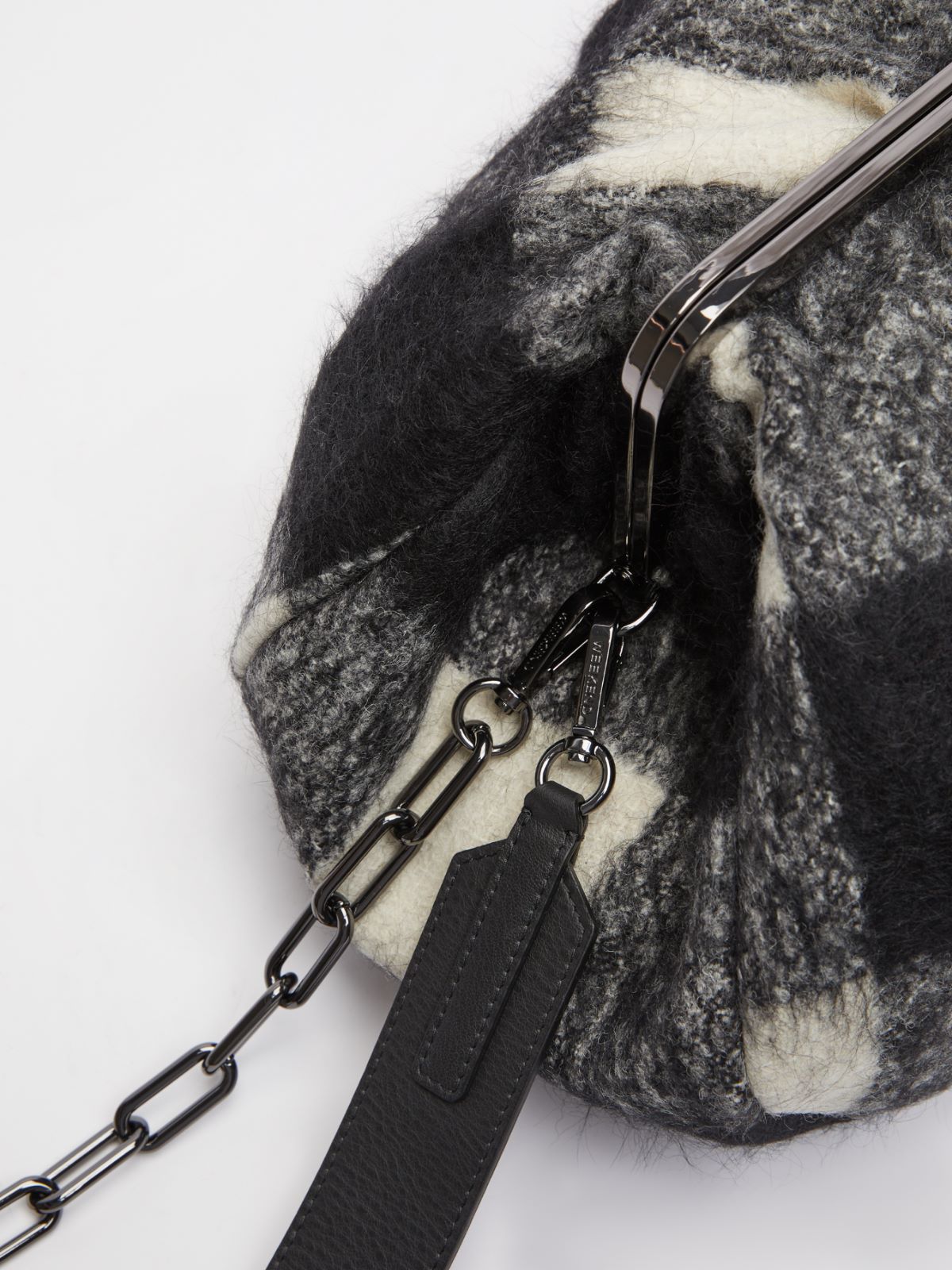 Large wool and alpaca Pasticcino Bag - WHITE - Max Mara - 4