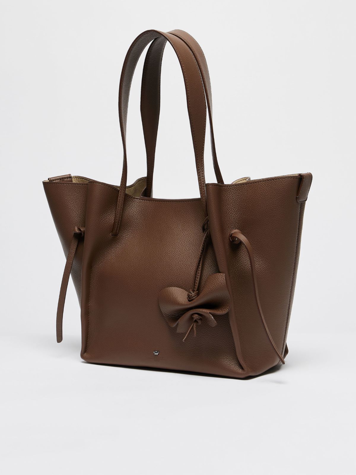 Leather shopping tote - TOBACCO - Max Mara - 2