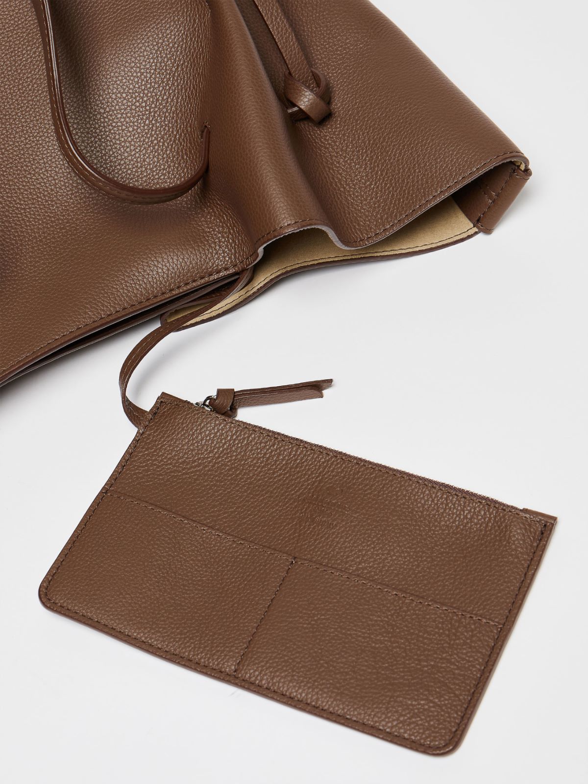 Leather shopping tote - TOBACCO - Max Mara - 5