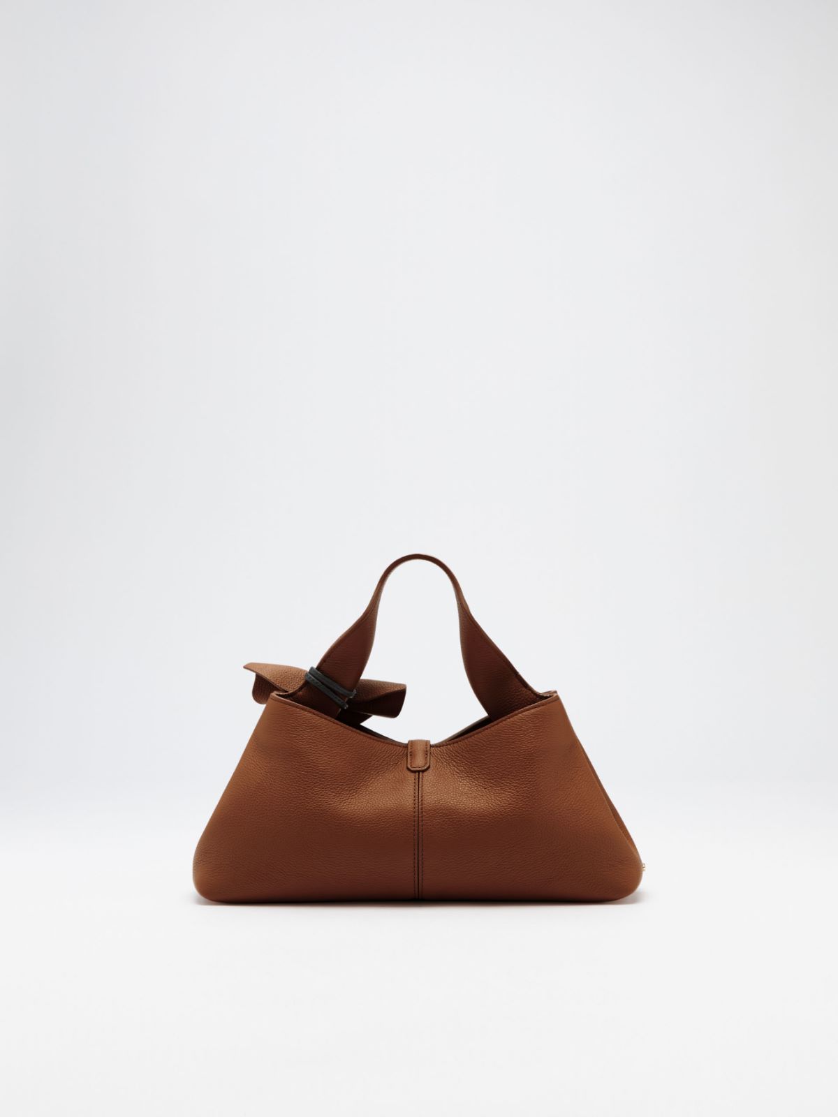 Leather baguette bag - TOBACCO - Max Mara - 3
