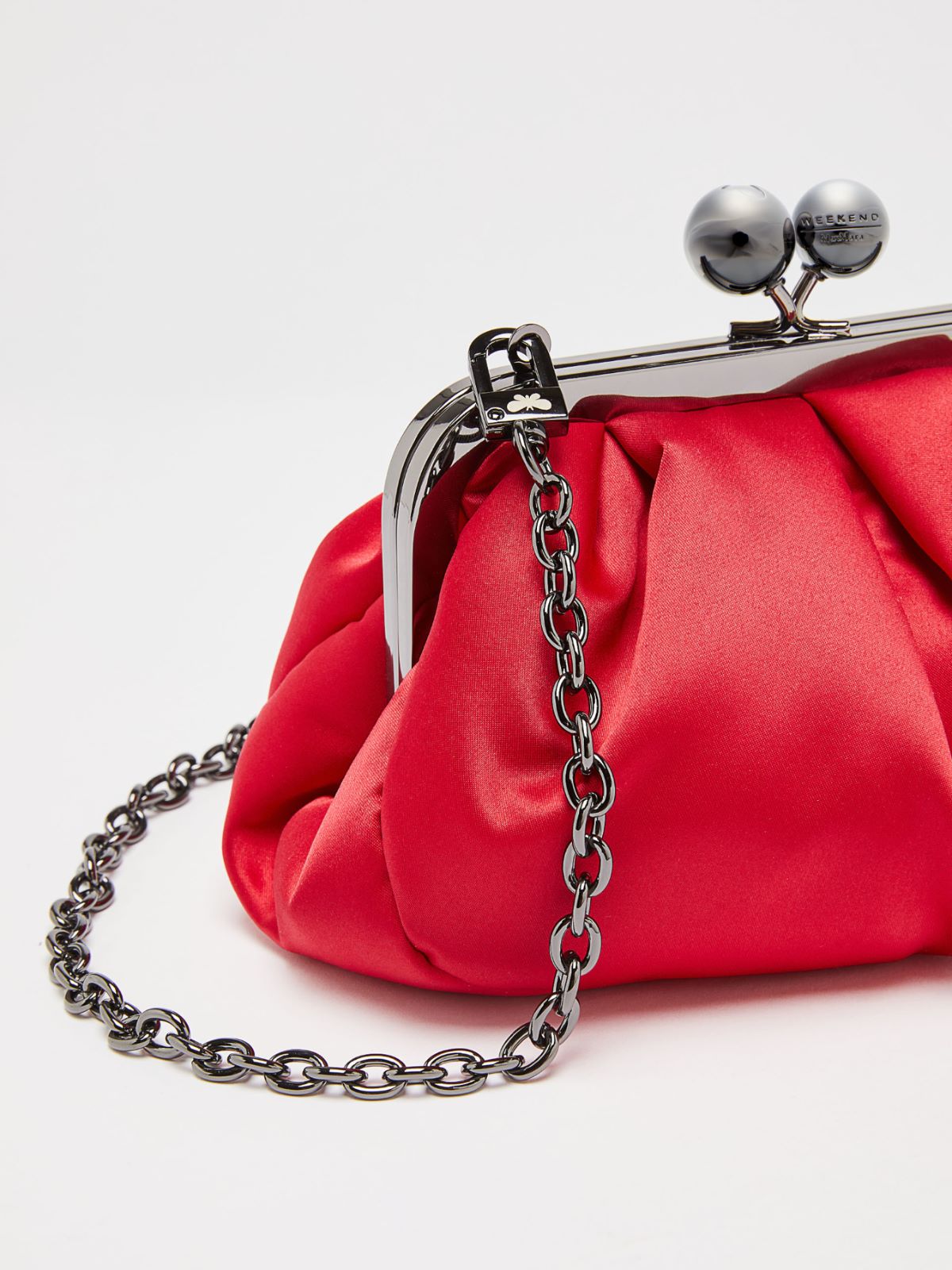 Mini satin Pasticcino Bag - RED - Max Mara - 4