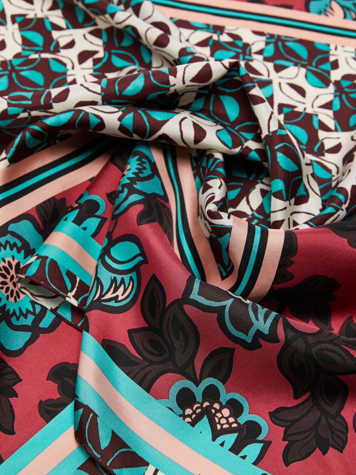 Silk twill neckerchief - PLUM - Max Mara - 3
