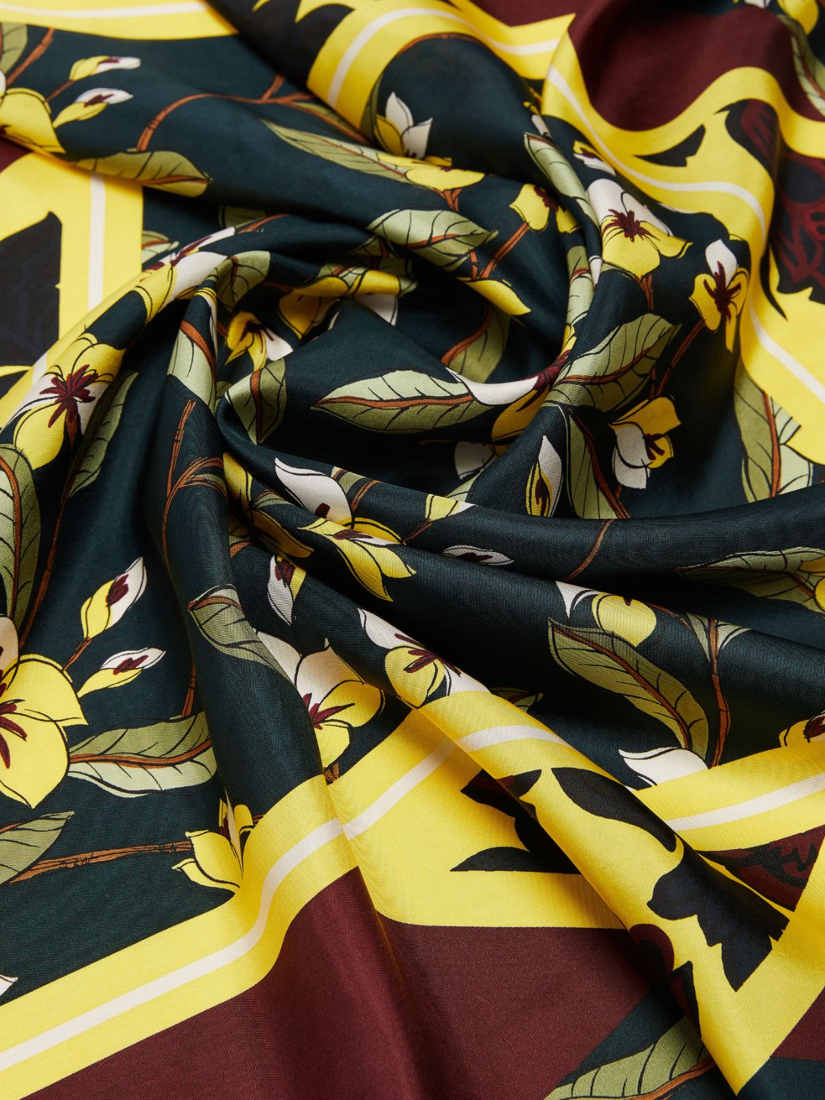 Silk twill neckerchief - BRIGHT YELLOW - Max Mara - 3