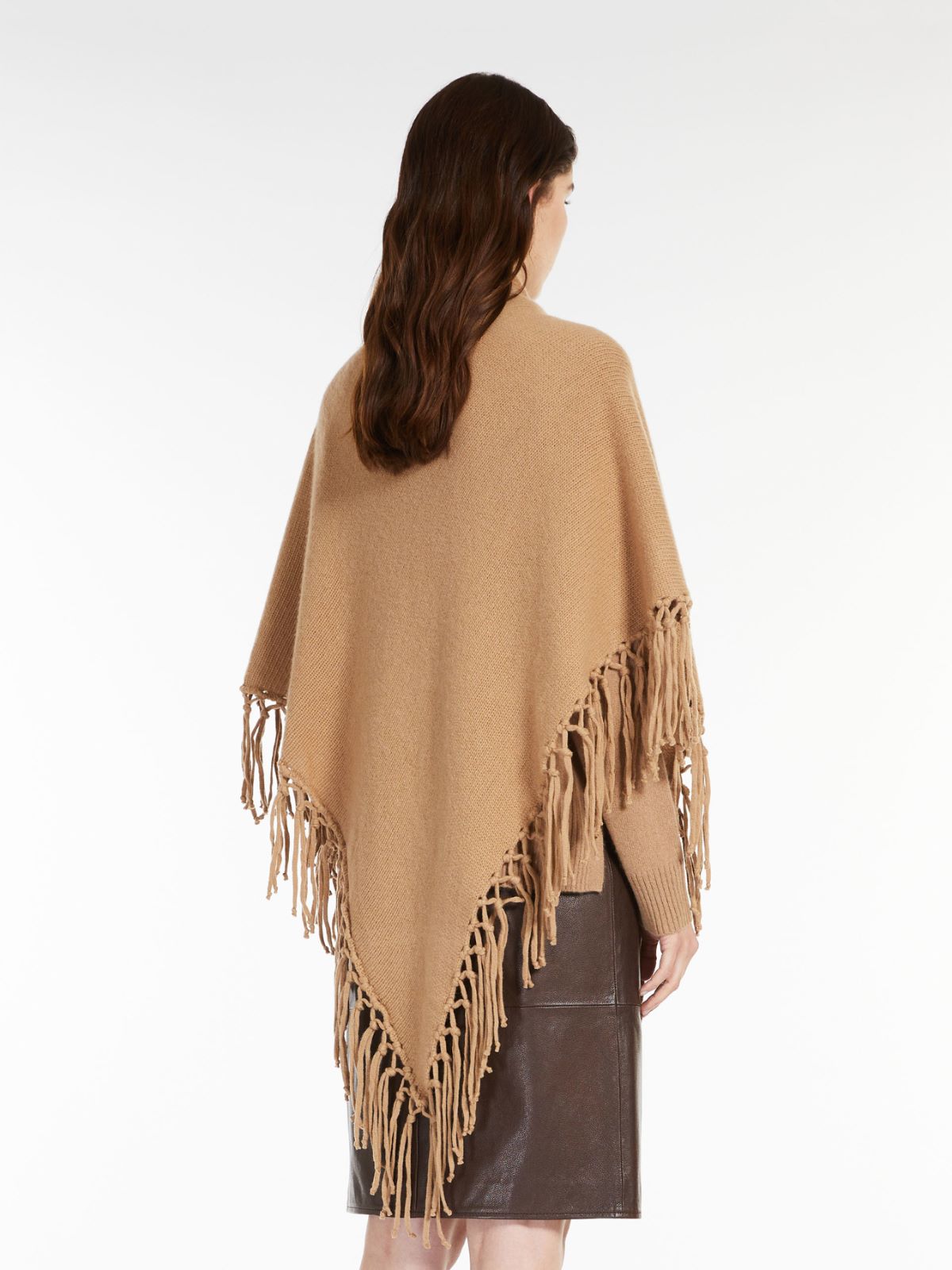 Wool triangle scarf - CAMEL - Max Mara - 3