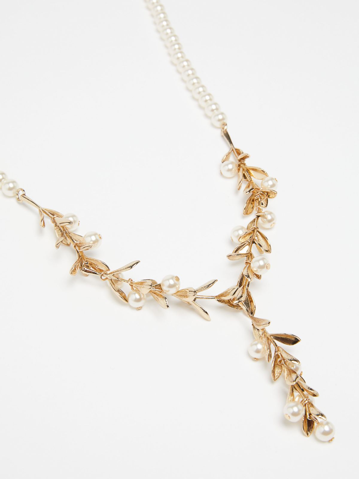 Pearl-adorned metal choker - BEIGE - Max Mara - 2