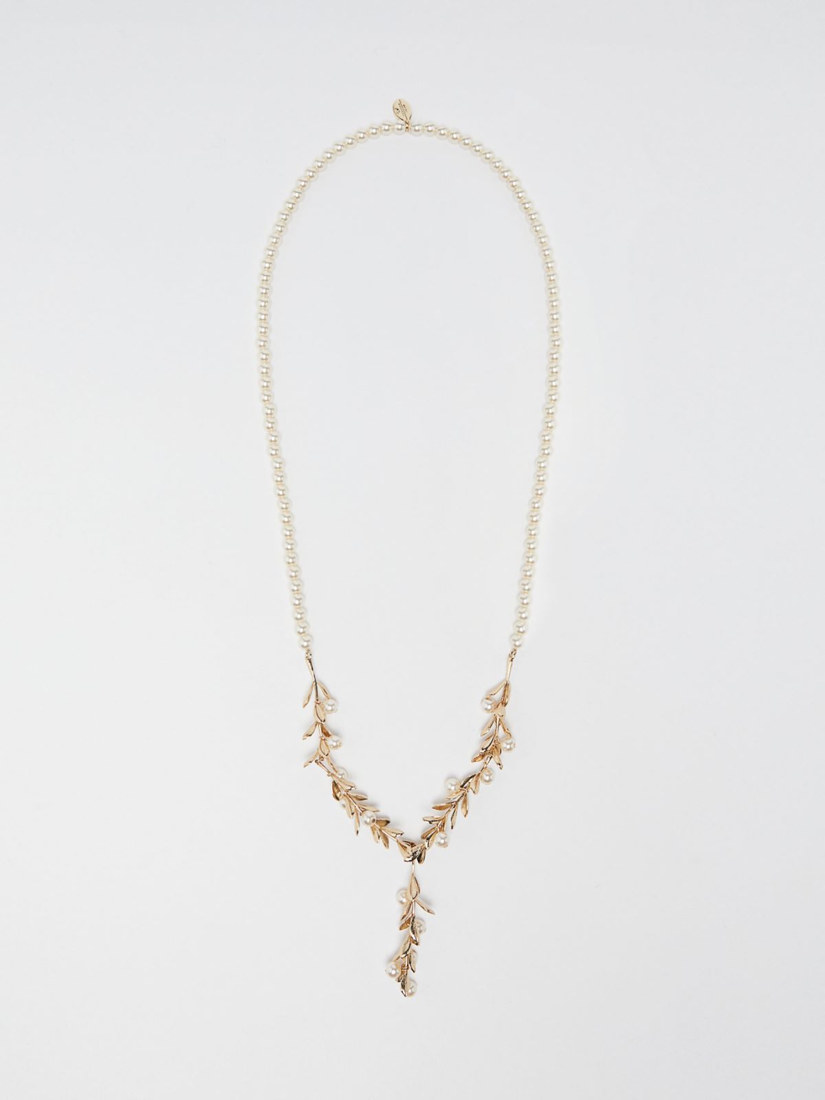 Pearl-adorned metal choker - BEIGE - Max Mara