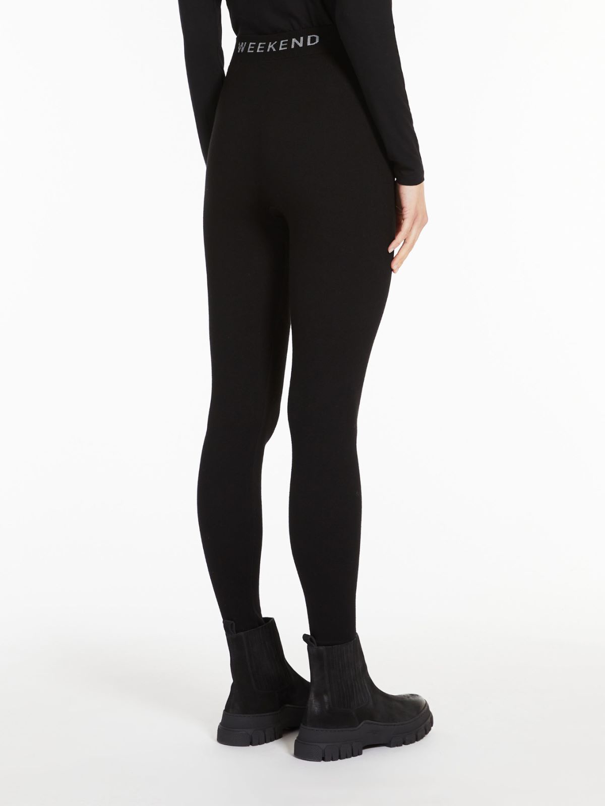 Jersey-knit leggings - BLACK - Max Mara - 3