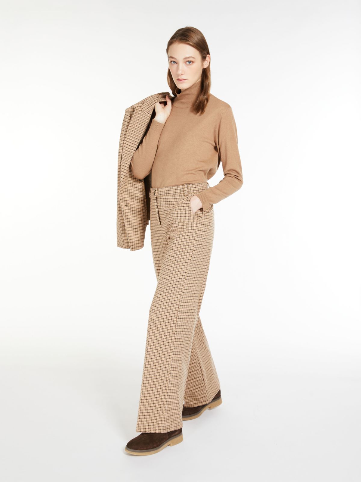 Jacquard jersey trousers - CAMEL - Max Mara - 4