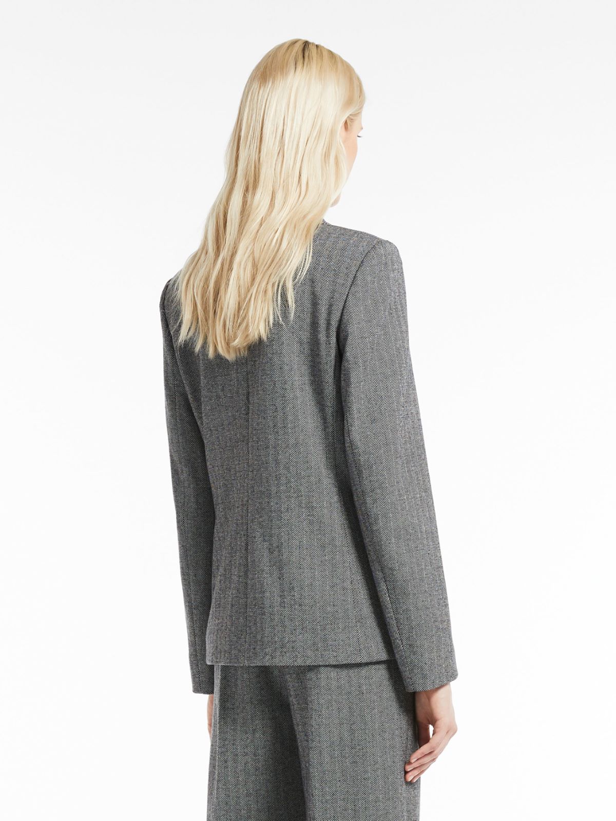 Jacquard jersey blazer - BLACK - Max Mara - 3