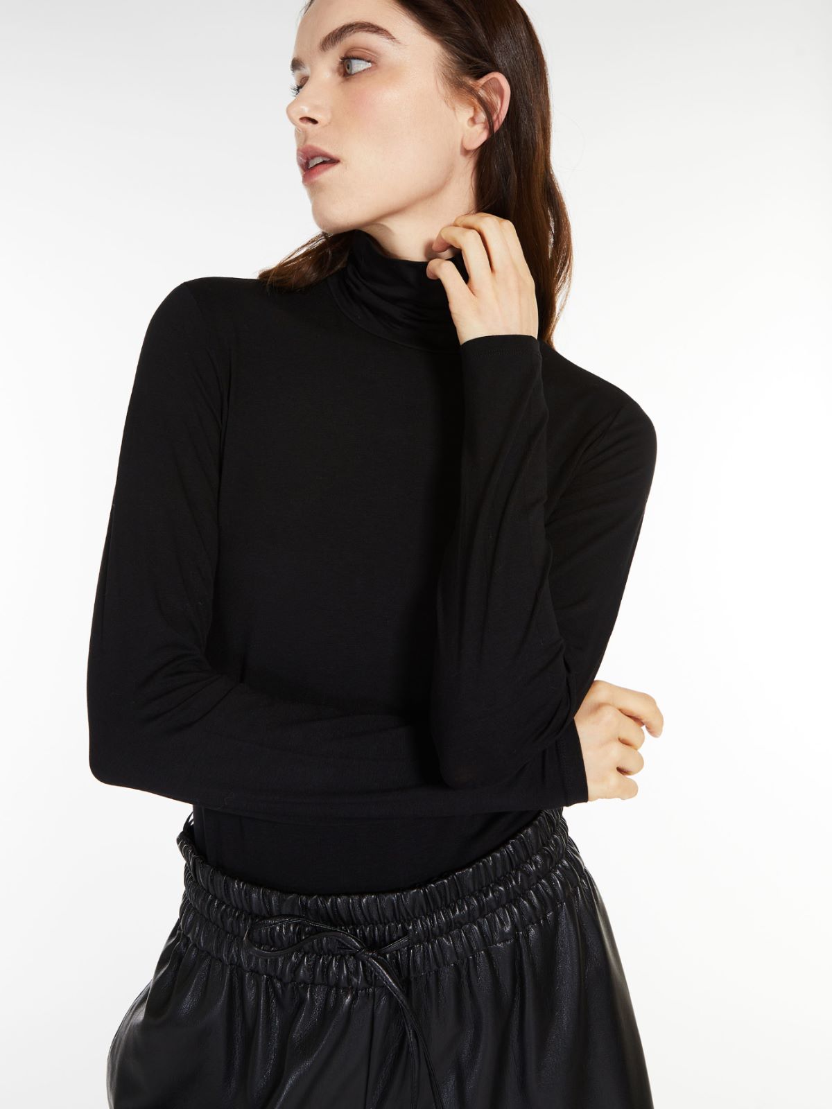 Top aus Viskosejersey - SCHWARZ - Max Mara - 4