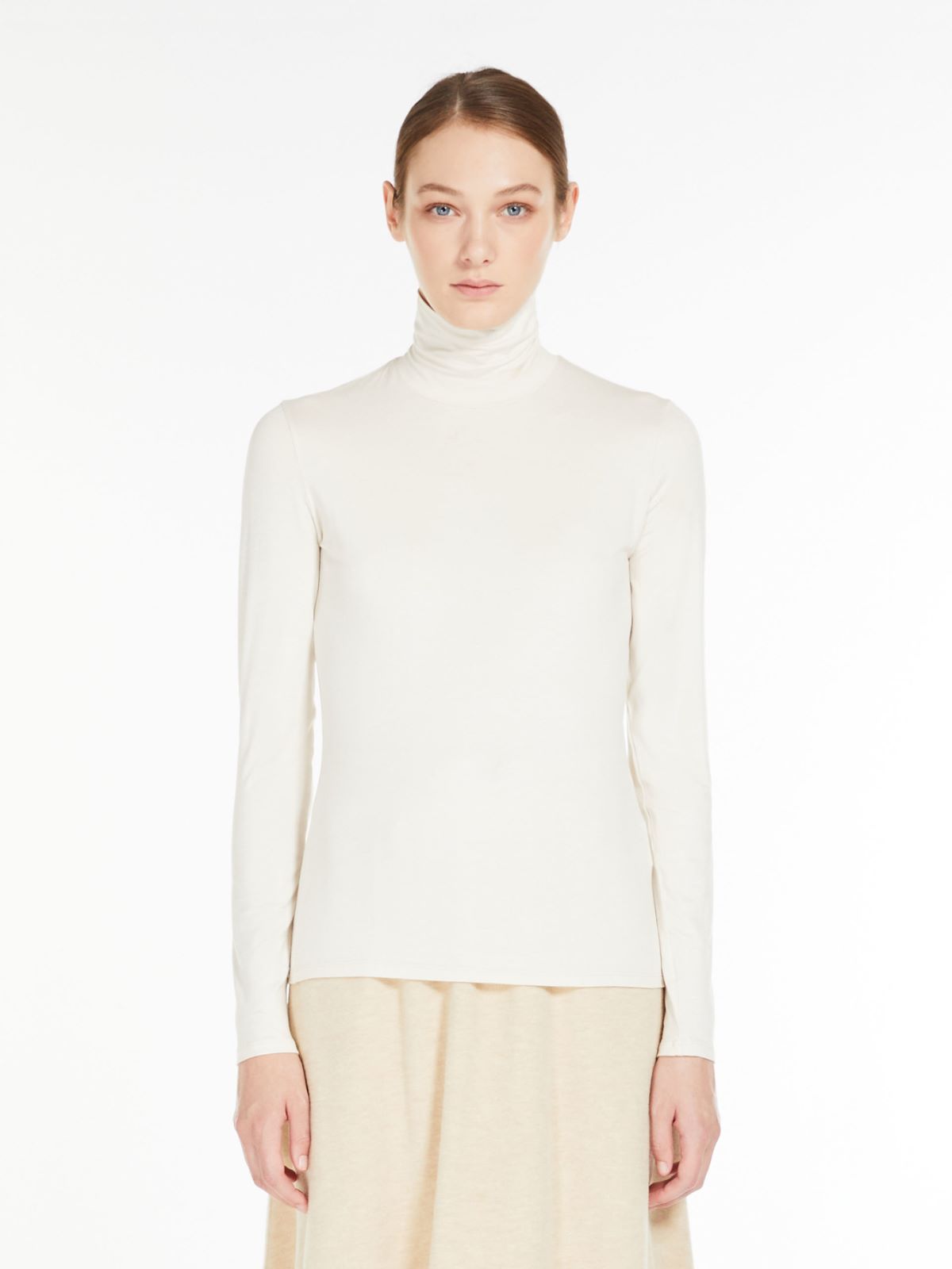 Viscose jersey top - MILK - Max Mara - 2