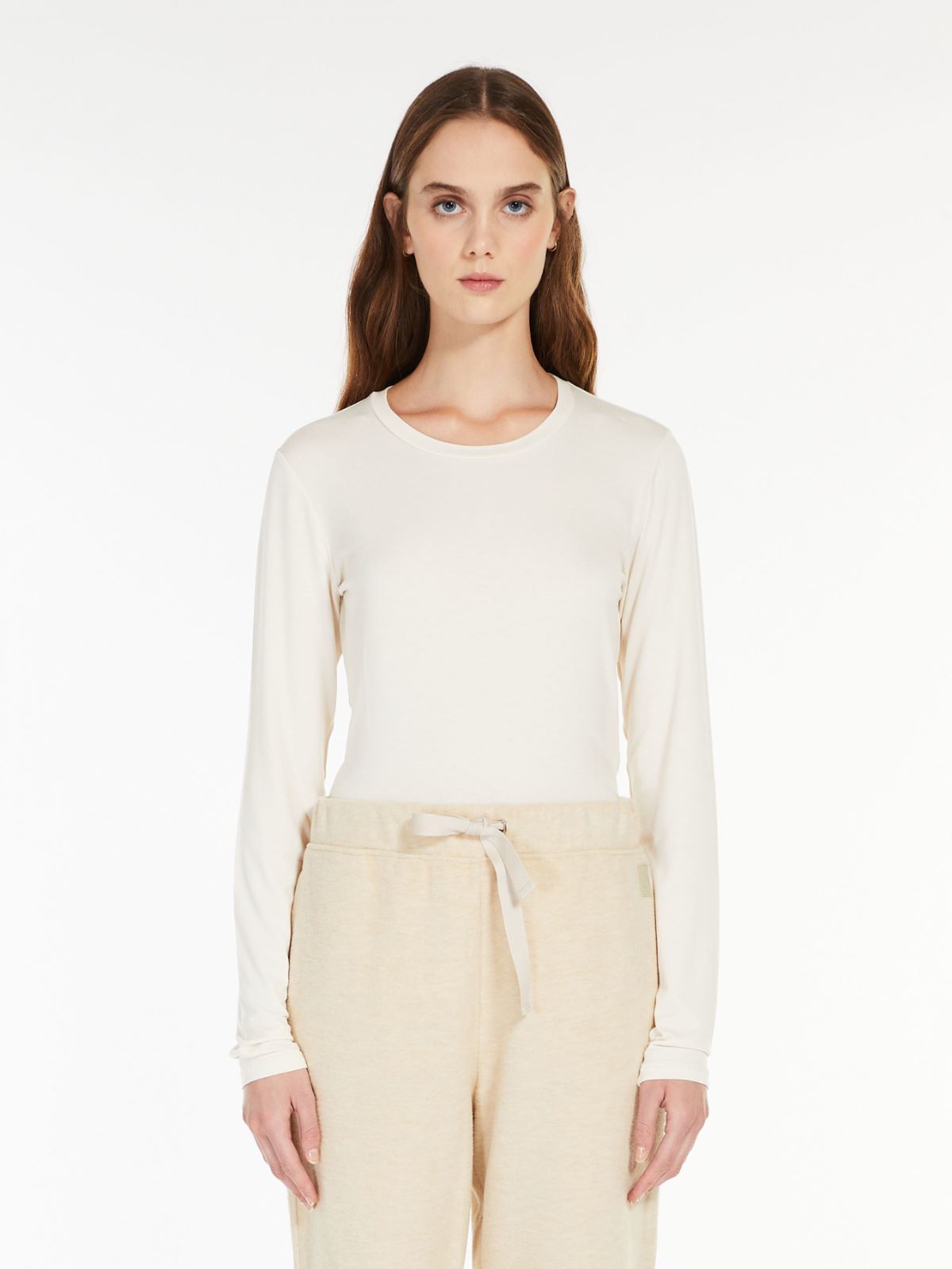 Viscose jersey top - MILK - Max Mara - 2