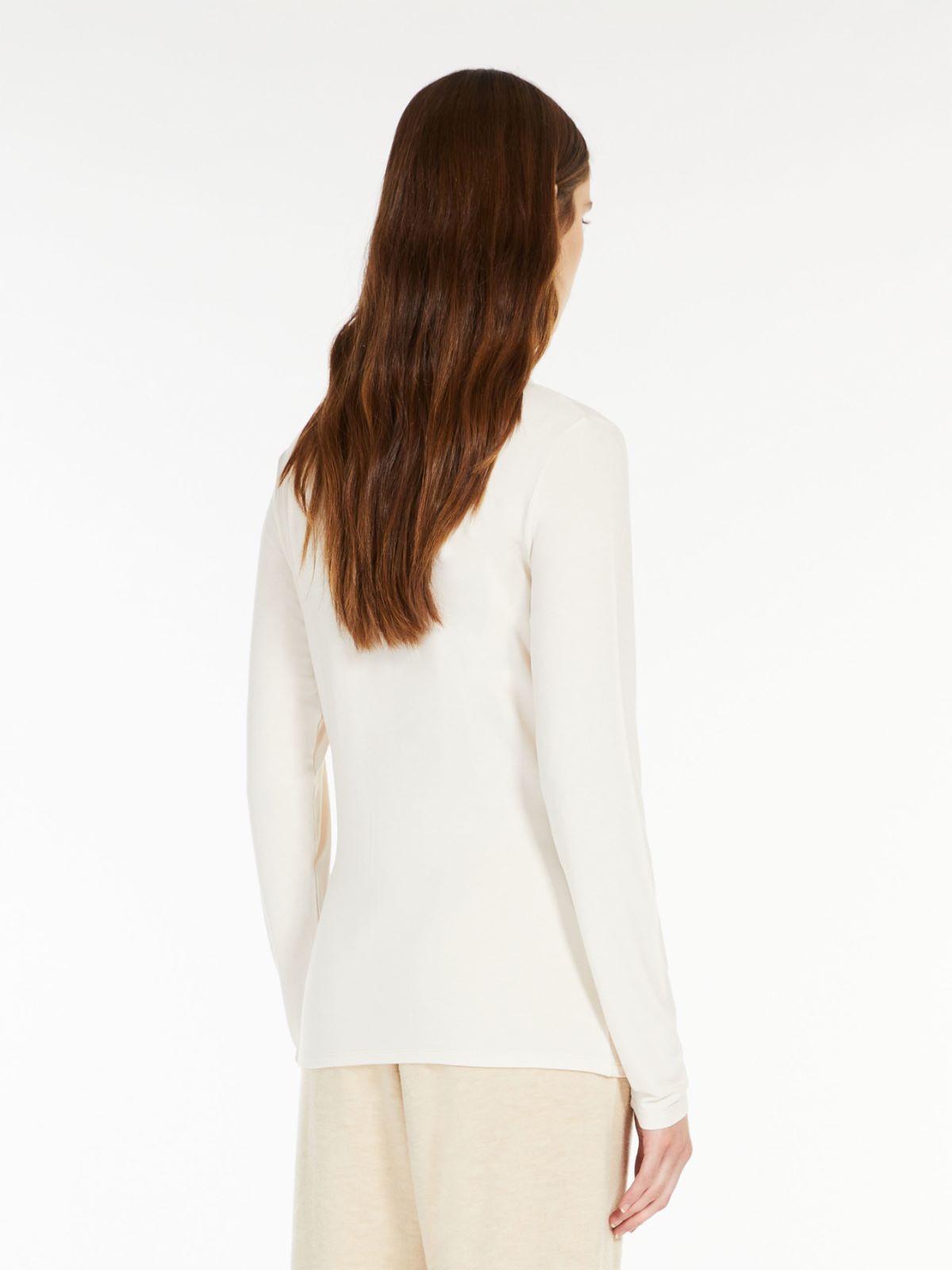 Viscose jersey top - MILK - Max Mara - 3
