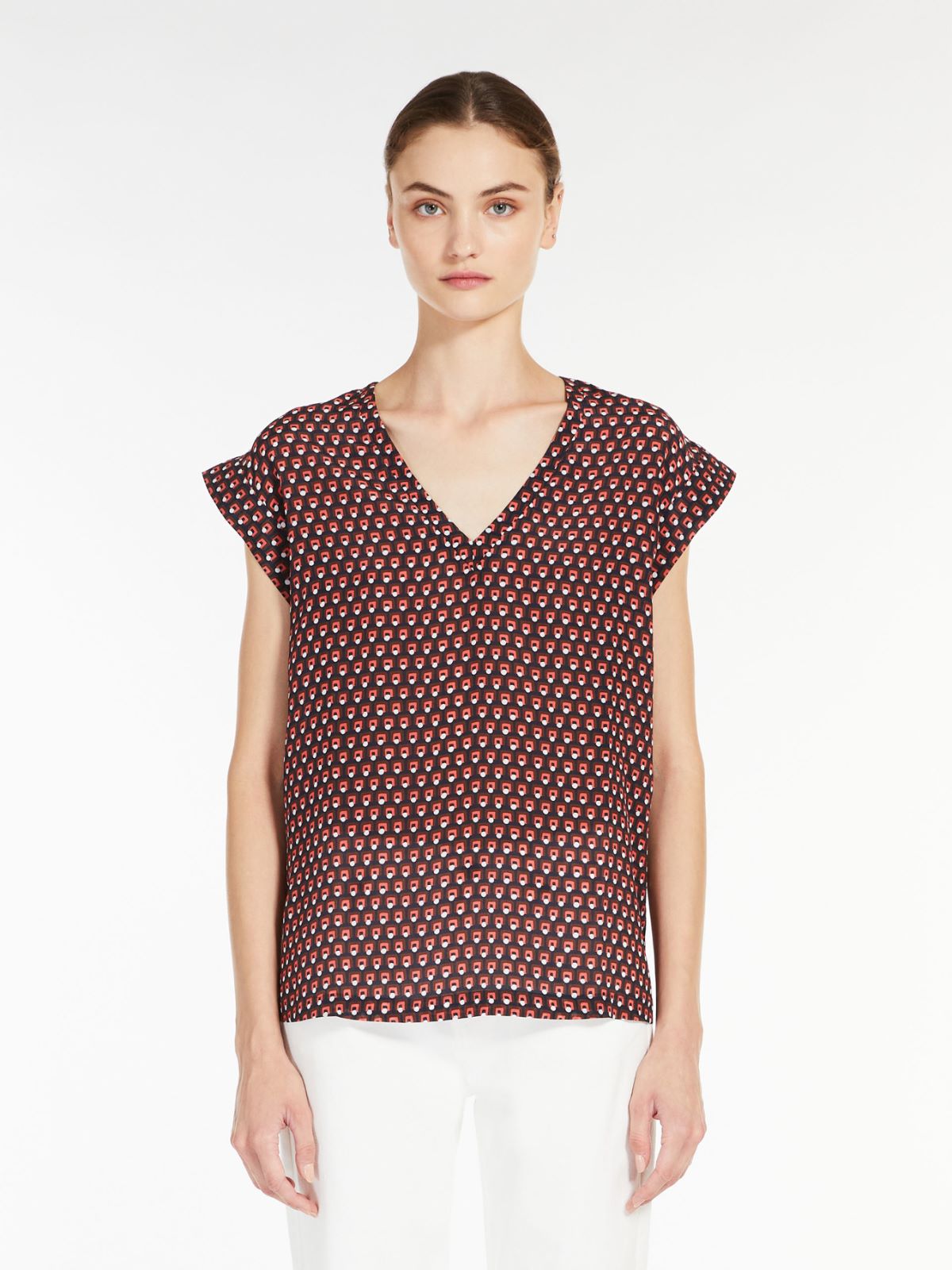 Crepe de chine top - ULTRAMARINE - Max Mara - 2