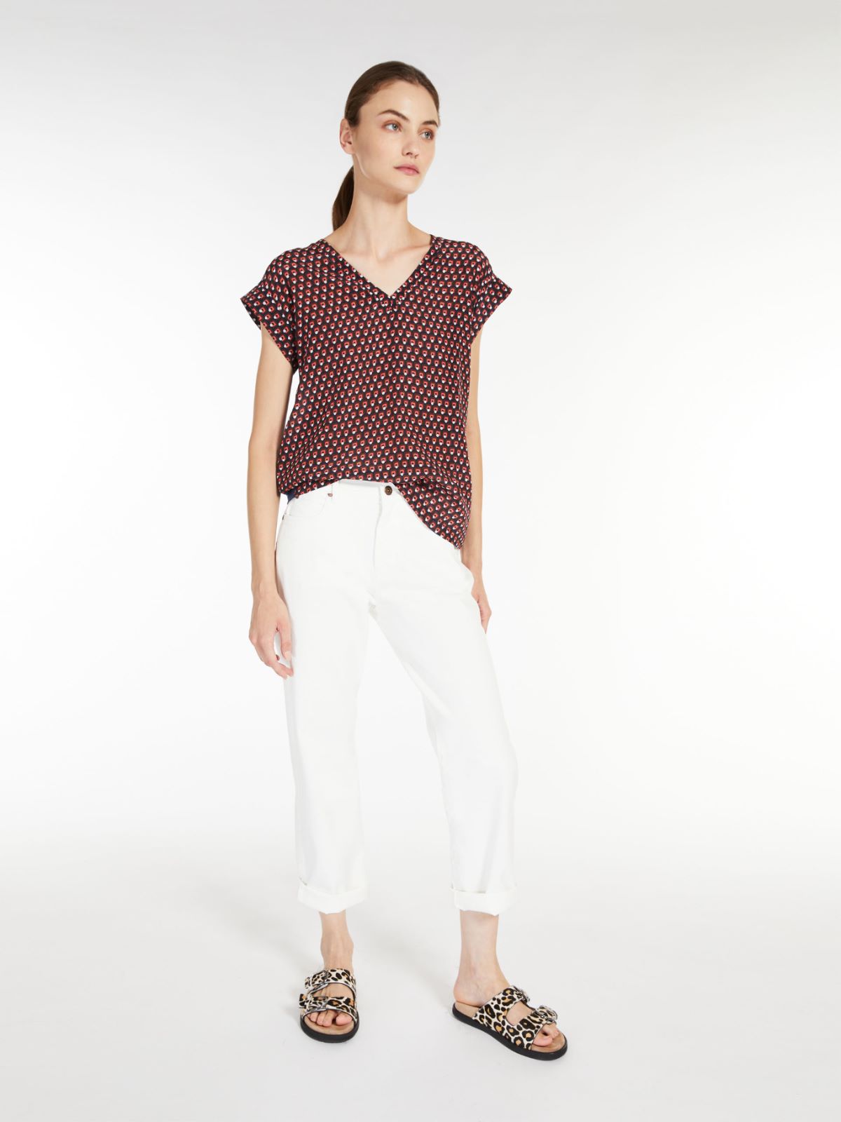 Crepe de chine top - ULTRAMARINE - Max Mara