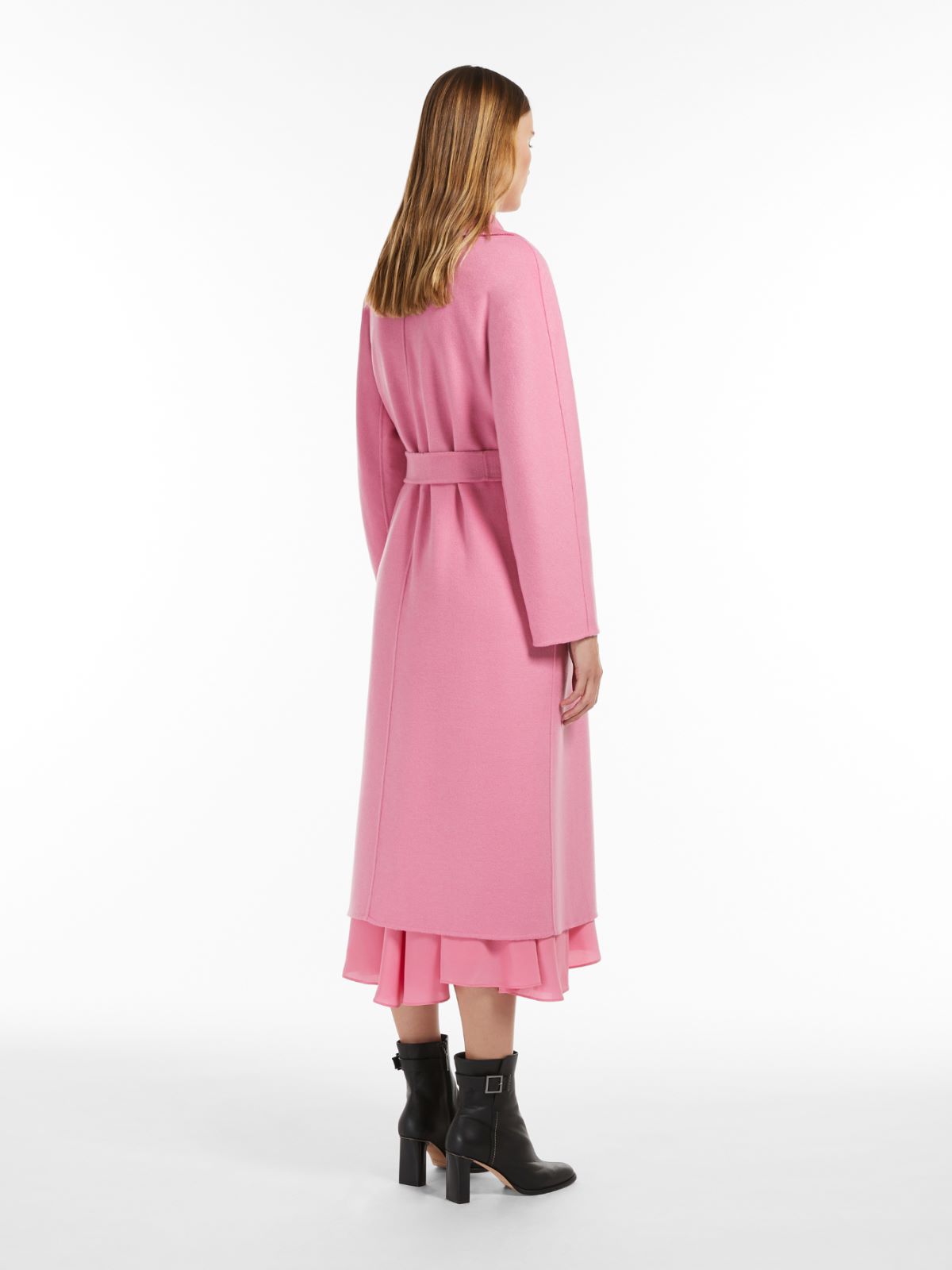 Wool, cashmere and silk coat - PINK - Max Mara - 3