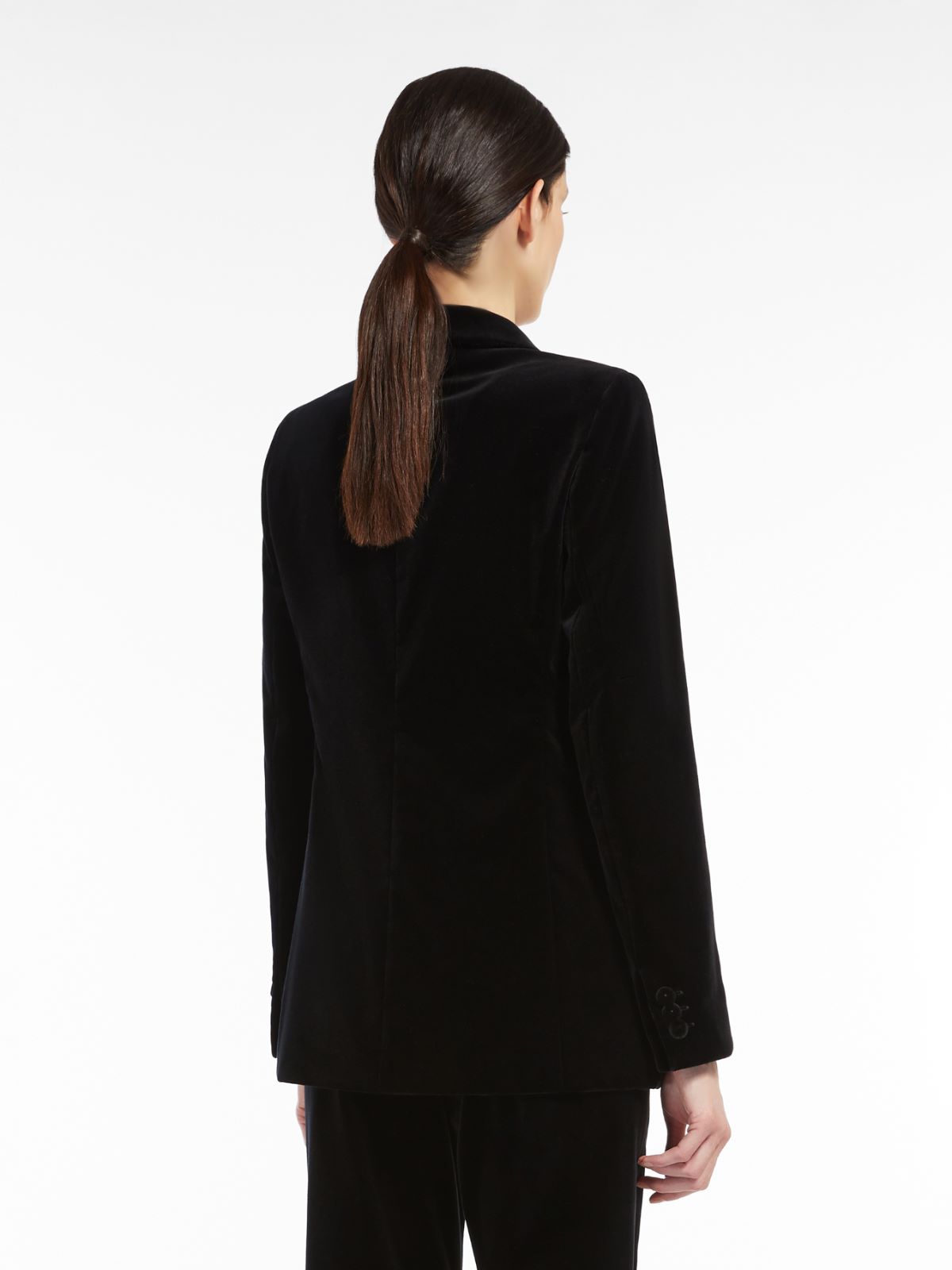 Cotton velvet jacket - BLACK - Max Mara - 3