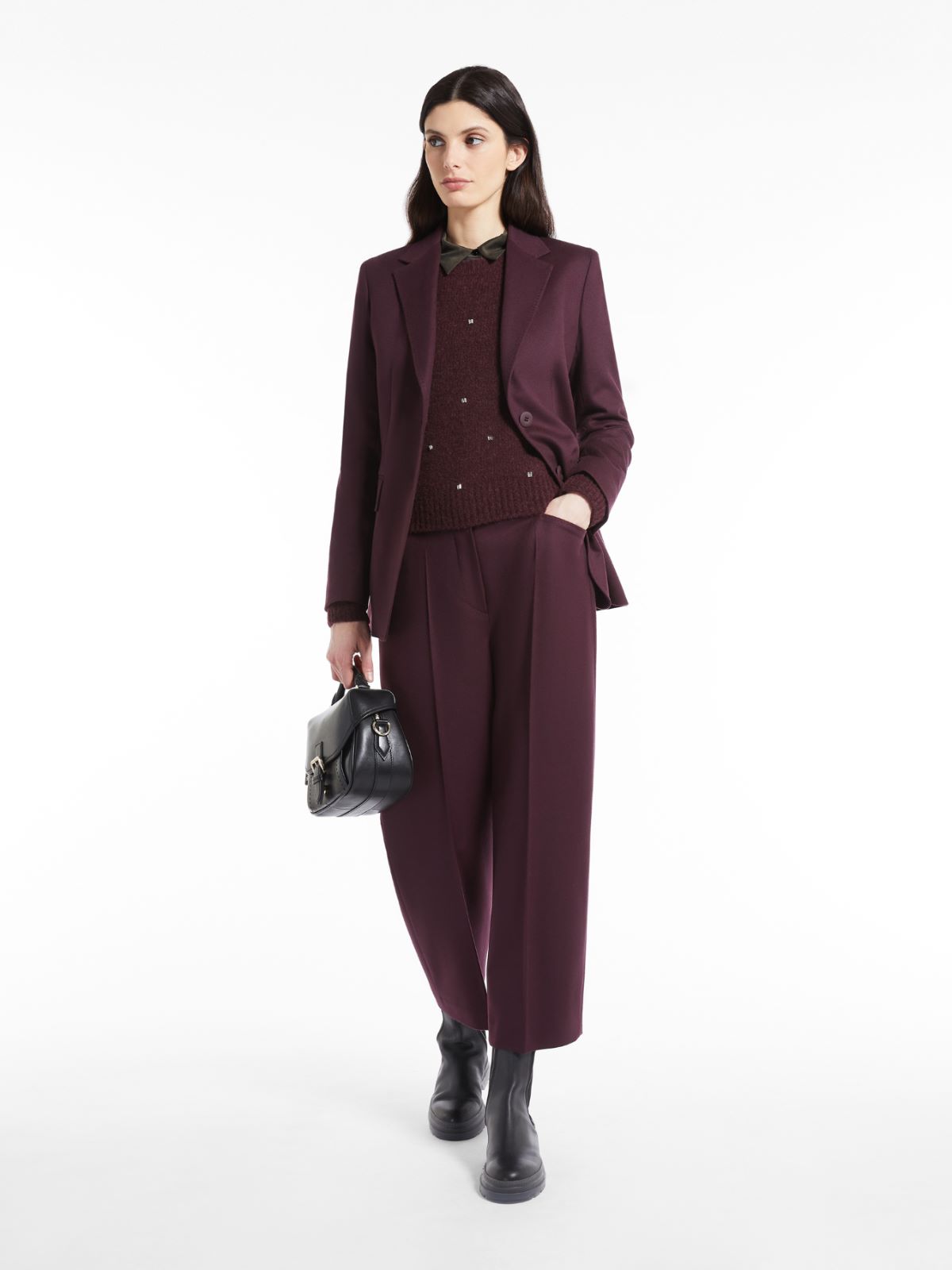 Wool blazer - AUBERGINE - Max Mara