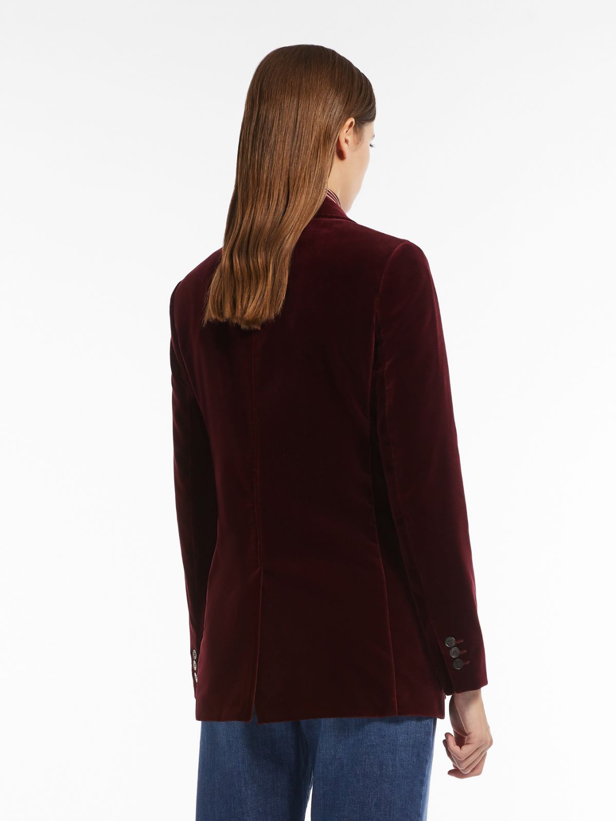 Cotton velvet jacket - WINE-COLOURED - Max Mara - 3