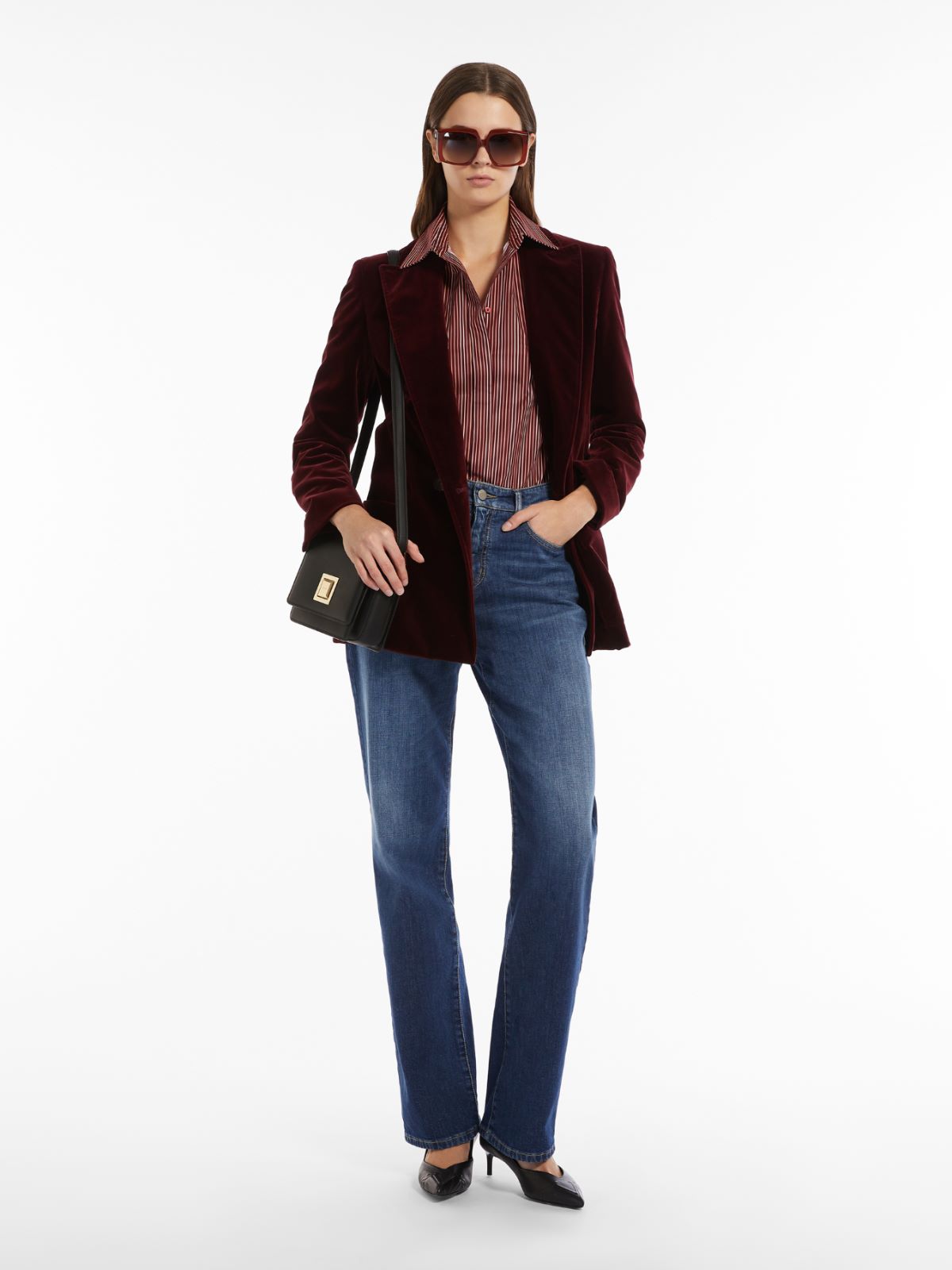Cotton velvet jacket - WINE-COLOURED - Max Mara