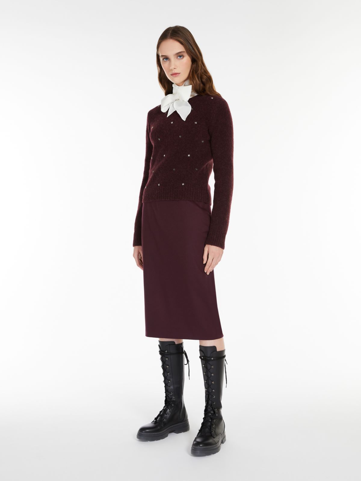 Wool skirt - AUBERGINE - Max Mara