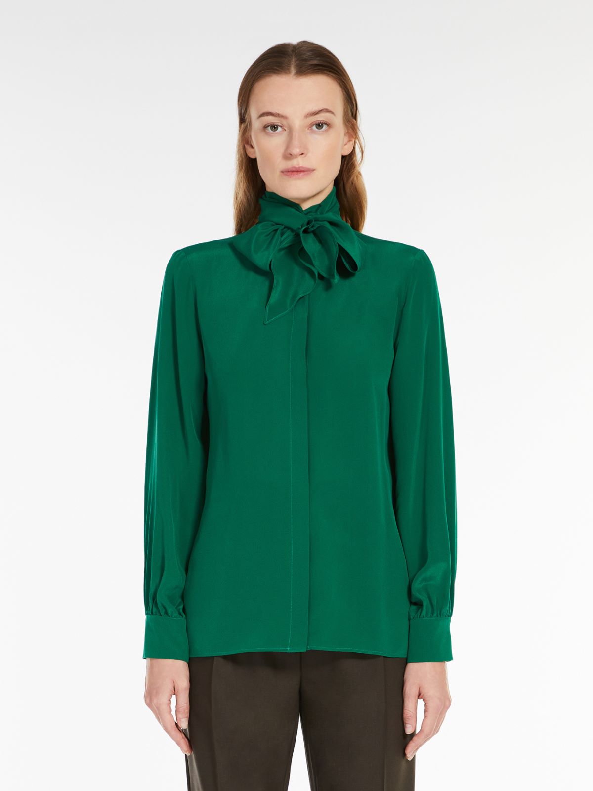 Silk crepe de chine shirt - GRUEN - Max Mara - 2