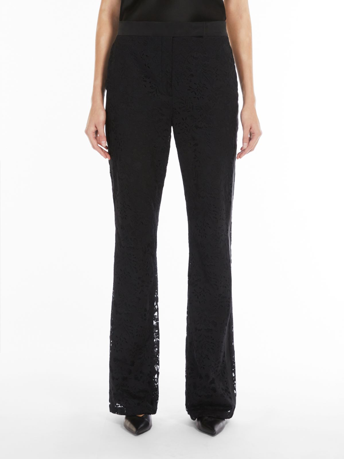Rebrodé lace trousers - BLACK - Max Mara - 2