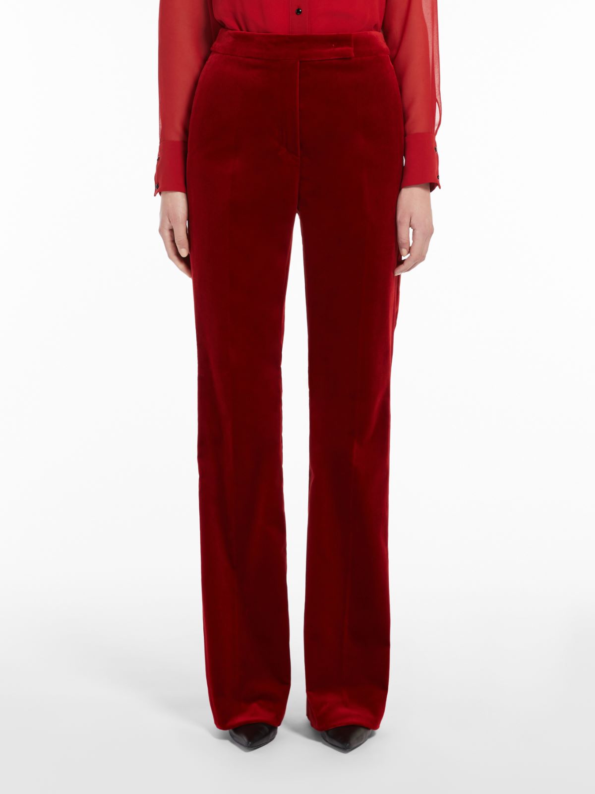Pantalon en velours de coton - ROUGE - Max Mara - 2