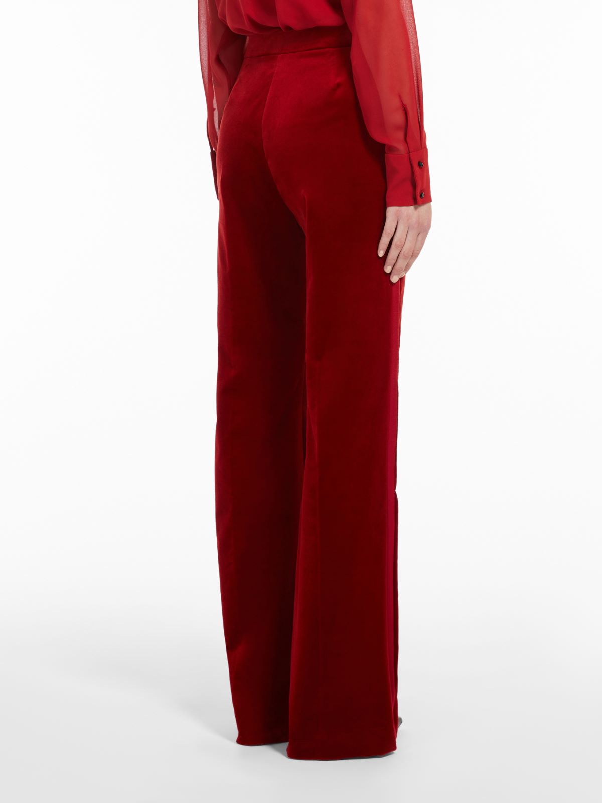 Pantalon en velours de coton - ROUGE - Max Mara - 3