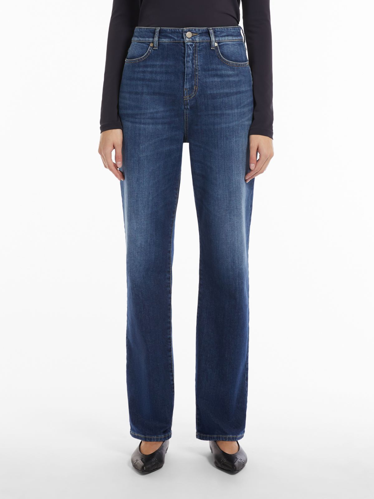 Cotton denim trousers - NAVY - Max Mara - 2