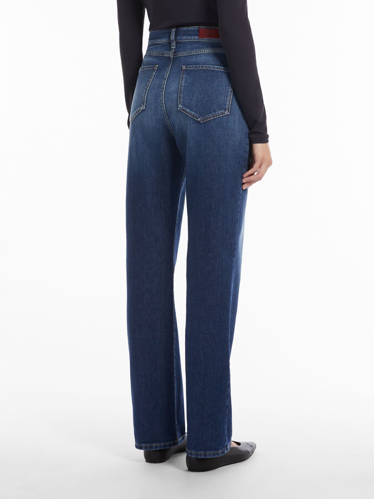 Cotton denim trousers - NAVY - Max Mara - 3