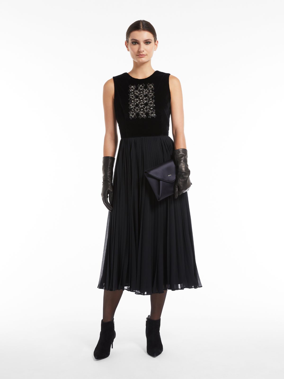 Georgette dress - BLACK - Max Mara