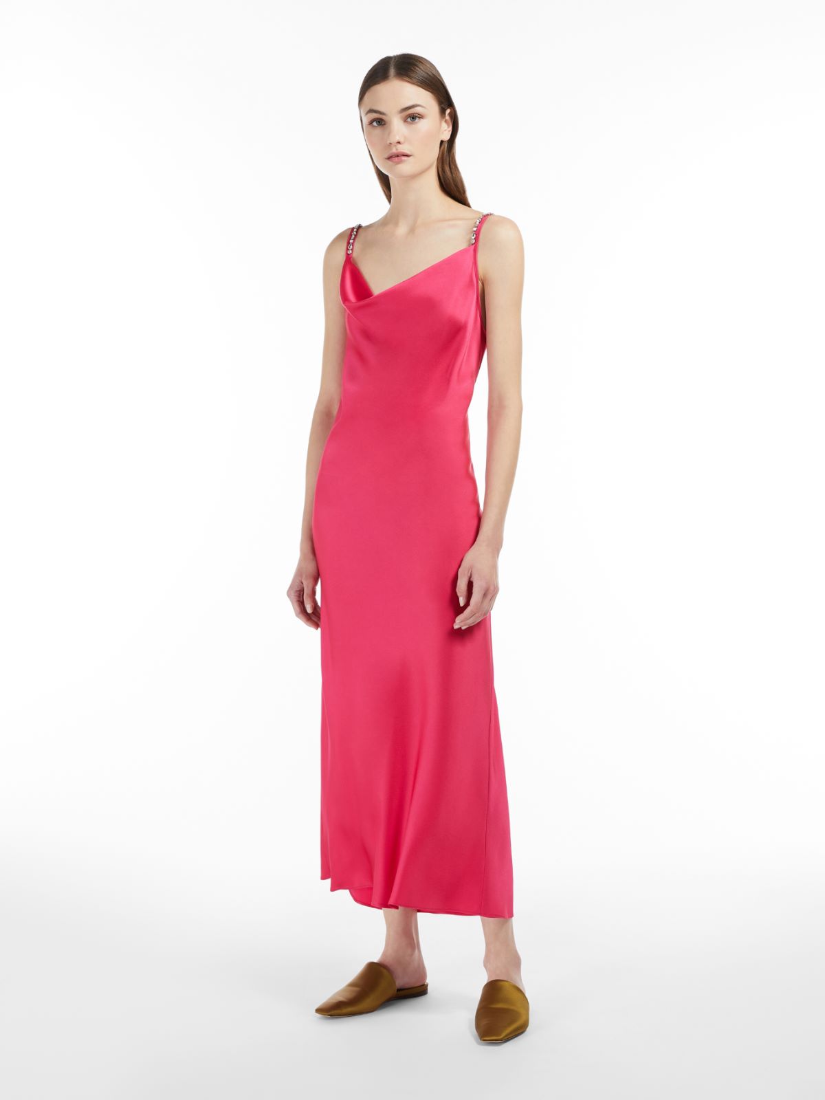 Envers satin dress - FUCHSIA - Max Mara
